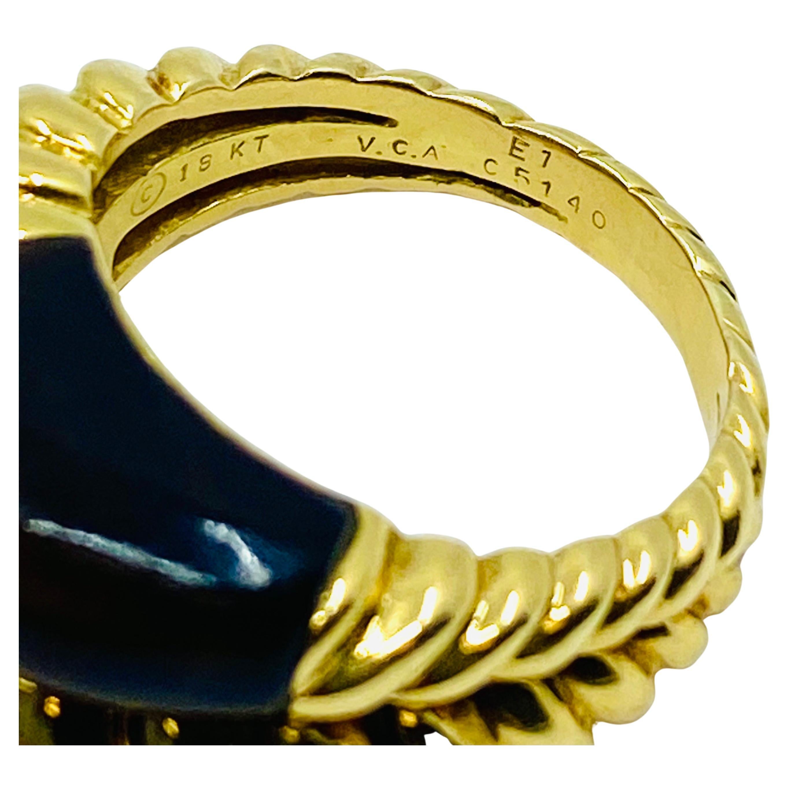 Van Cleef & Arpels Tiger’s Eye Gold Vintage Ring For Sale 5