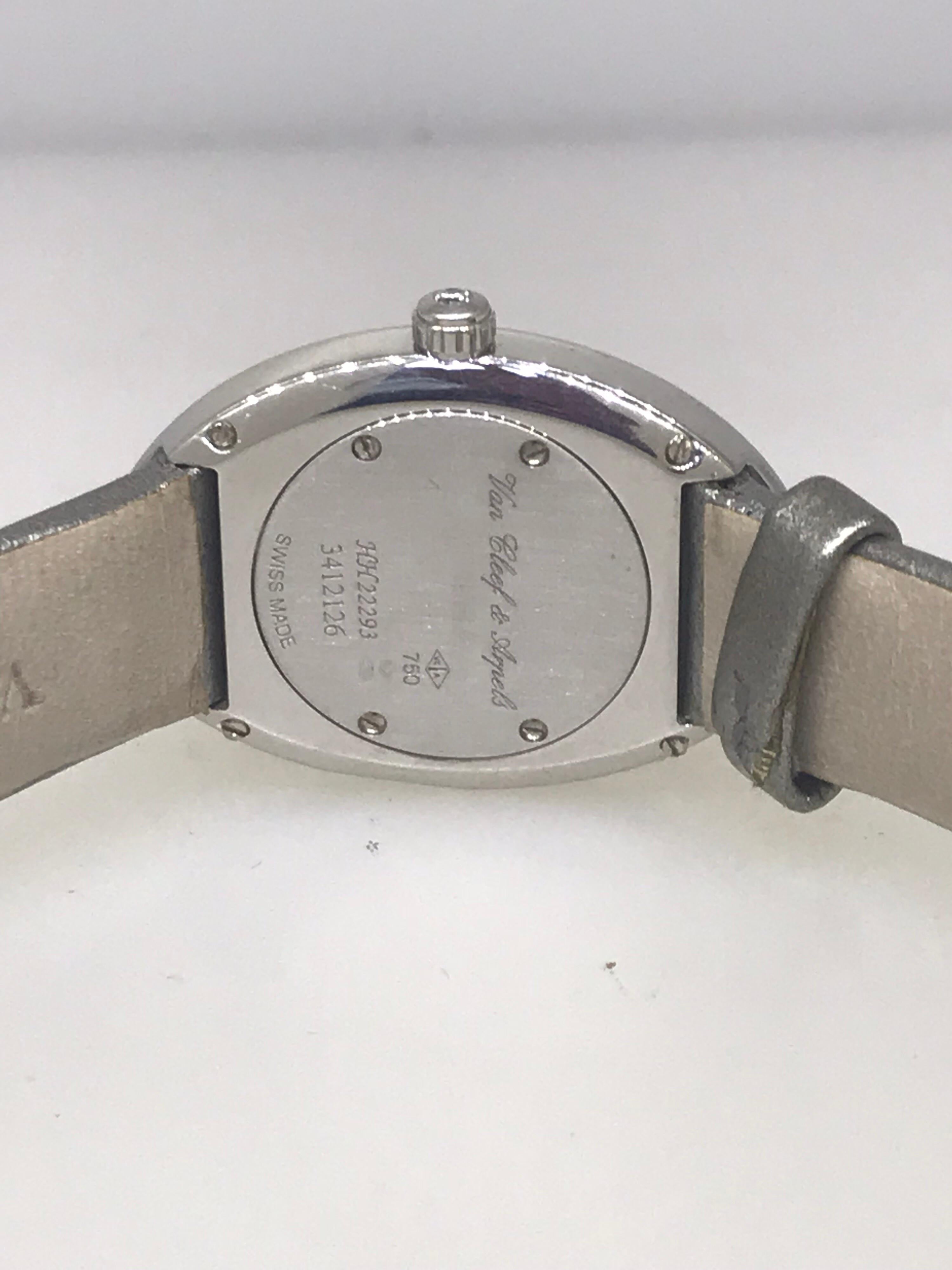 Van Cleef & Arpels Timeless Watch White Gold and Diamond Ladies WJWF01I9 New For Sale 7