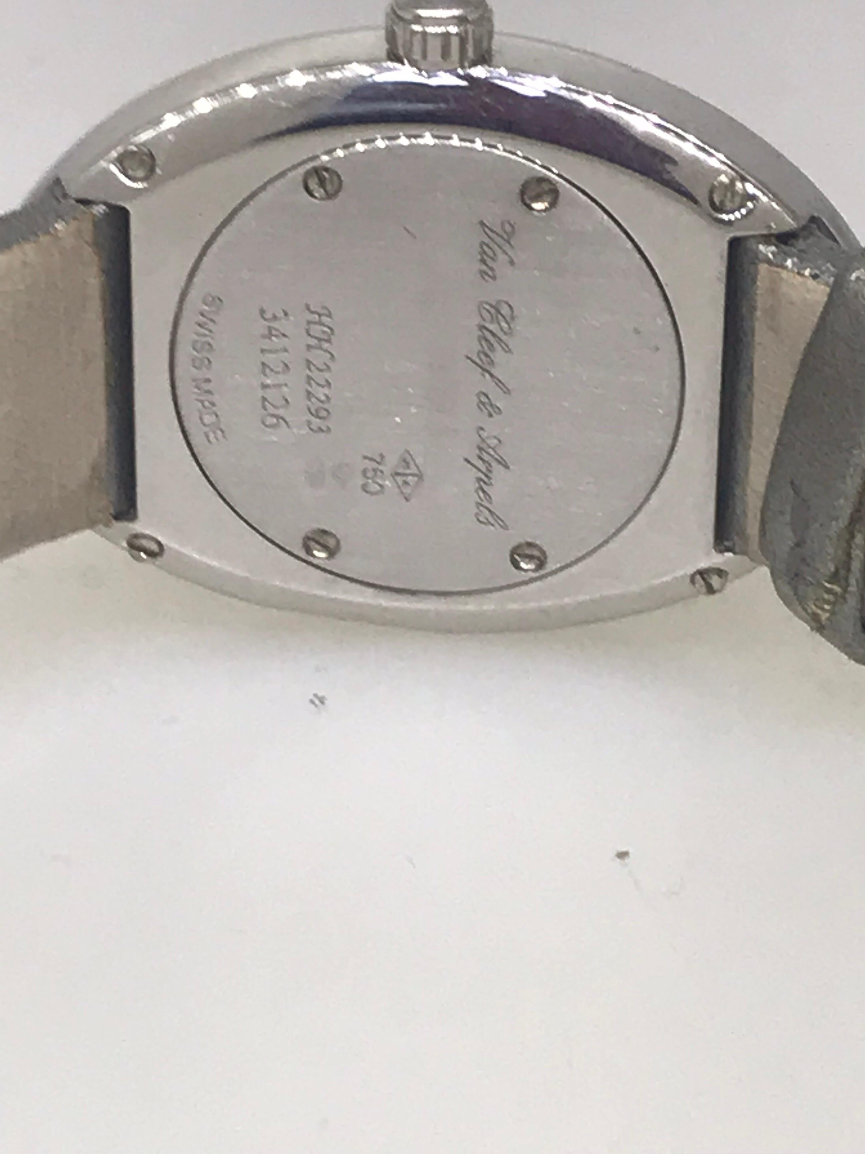 Van Cleef & Arpels Timeless Watch White Gold and Diamond Ladies WJWF01I9 New For Sale 8