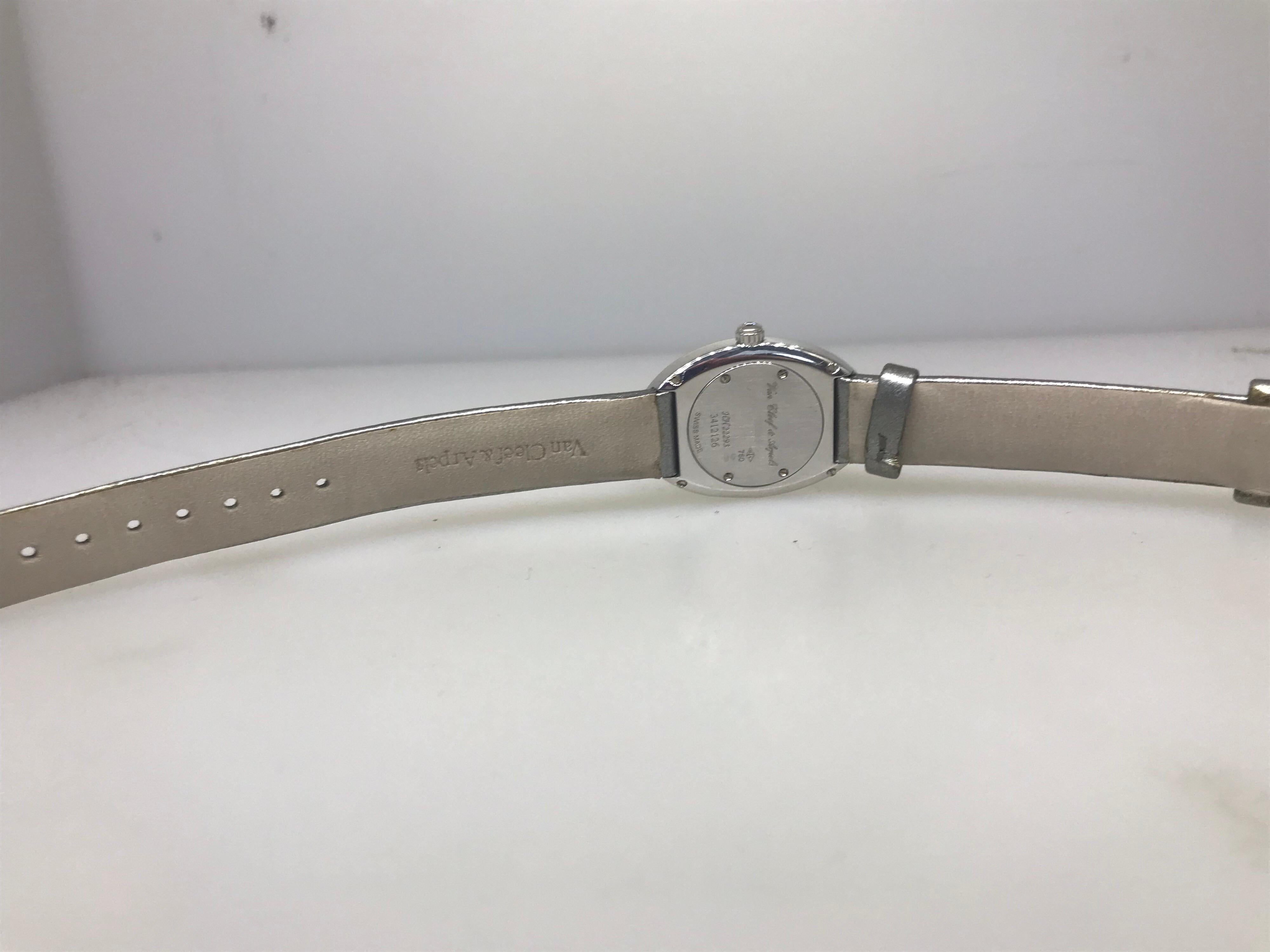 Van Cleef & Arpels Timeless Watch White Gold and Diamond Ladies WJWF01I9 New For Sale 9