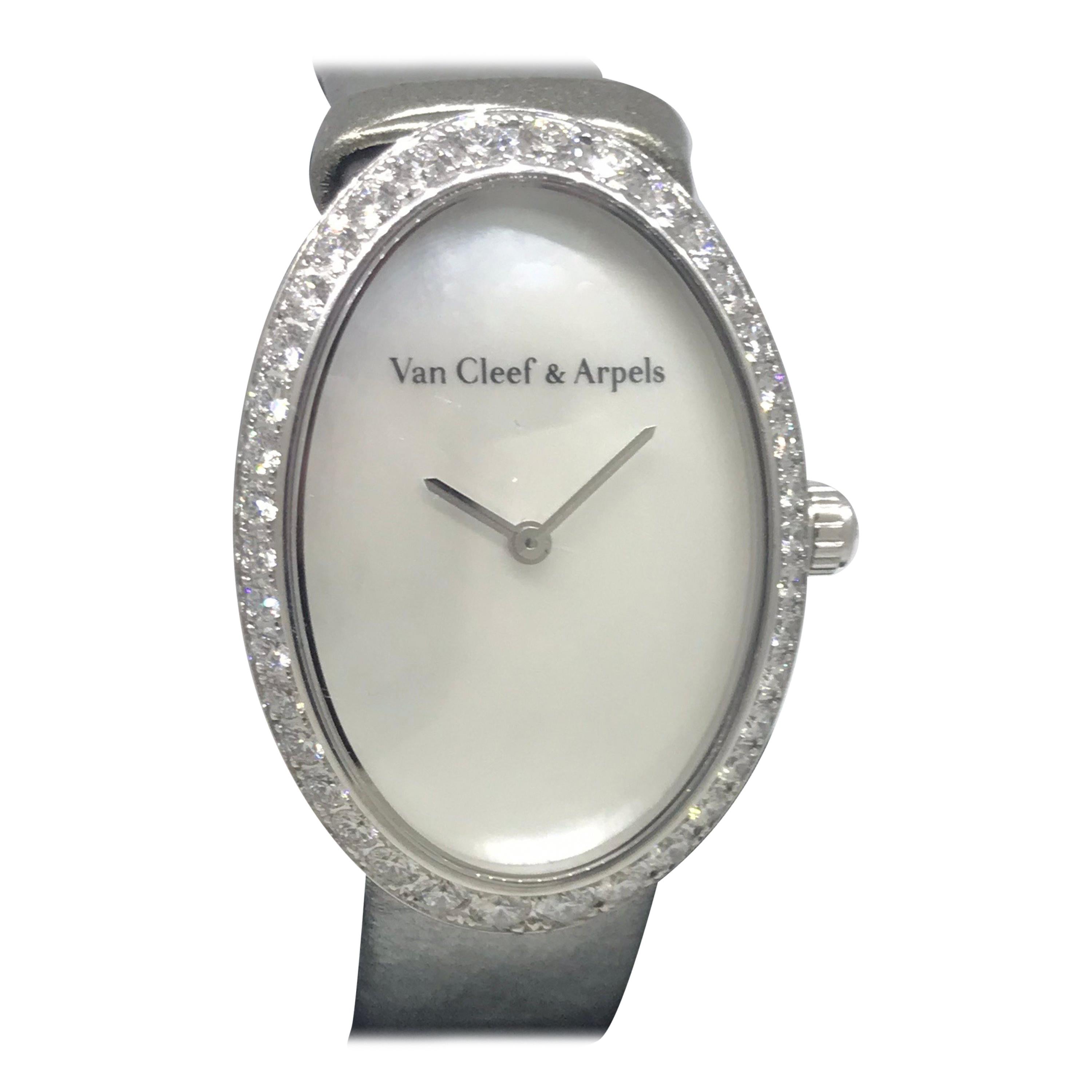 Van Cleef & Arpels Timeless Watch White Gold and Diamond Ladies WJWF01I9 New For Sale