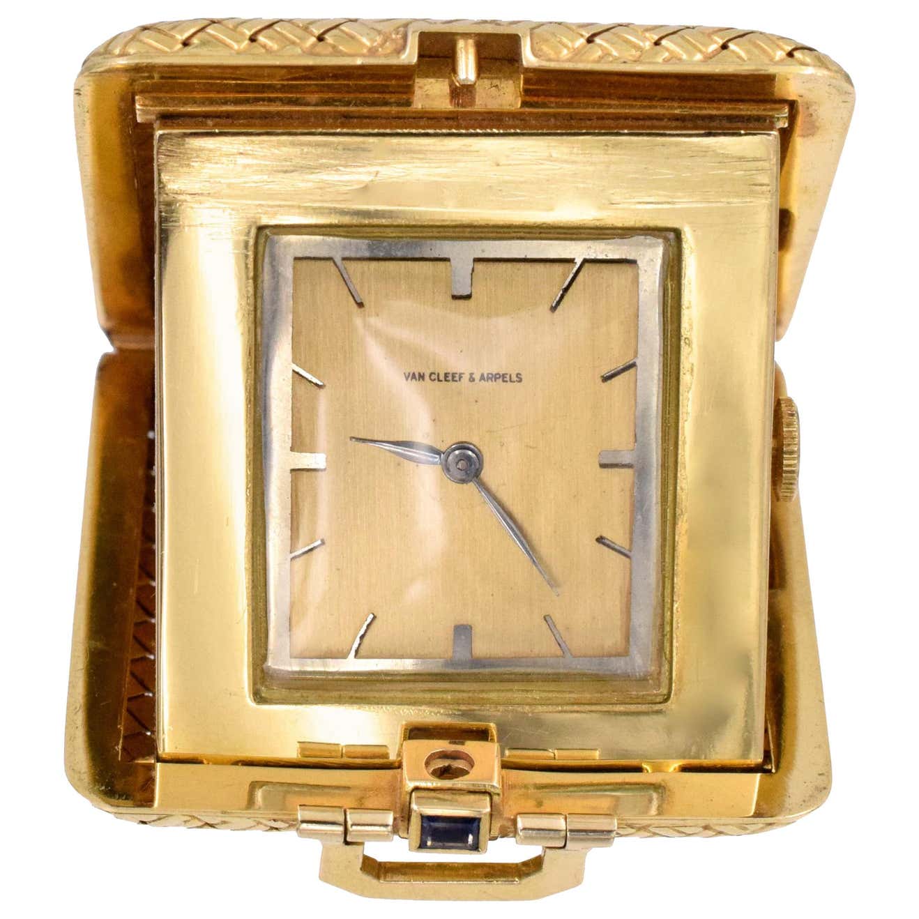 Réveil de voyage vintage jaz mécanique 7 jewels étui cuir marron non testé - Collection Réveil de voyage vintage jaz mécanique 7 jewels étui cuir marron non testé - Collection