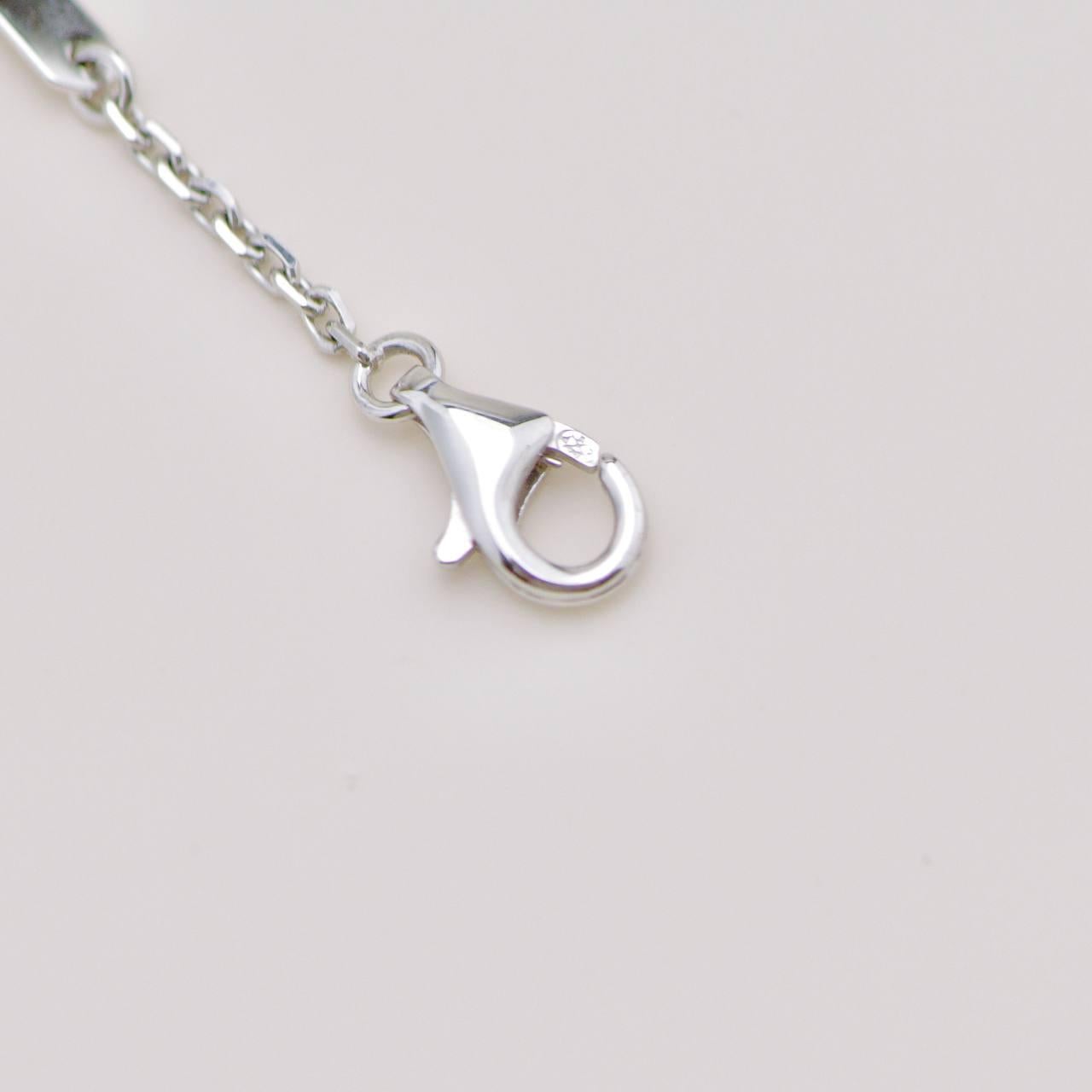 Van Cleef & Arpels Trefle Diamond Necklace 18K White Gold in vendita 3