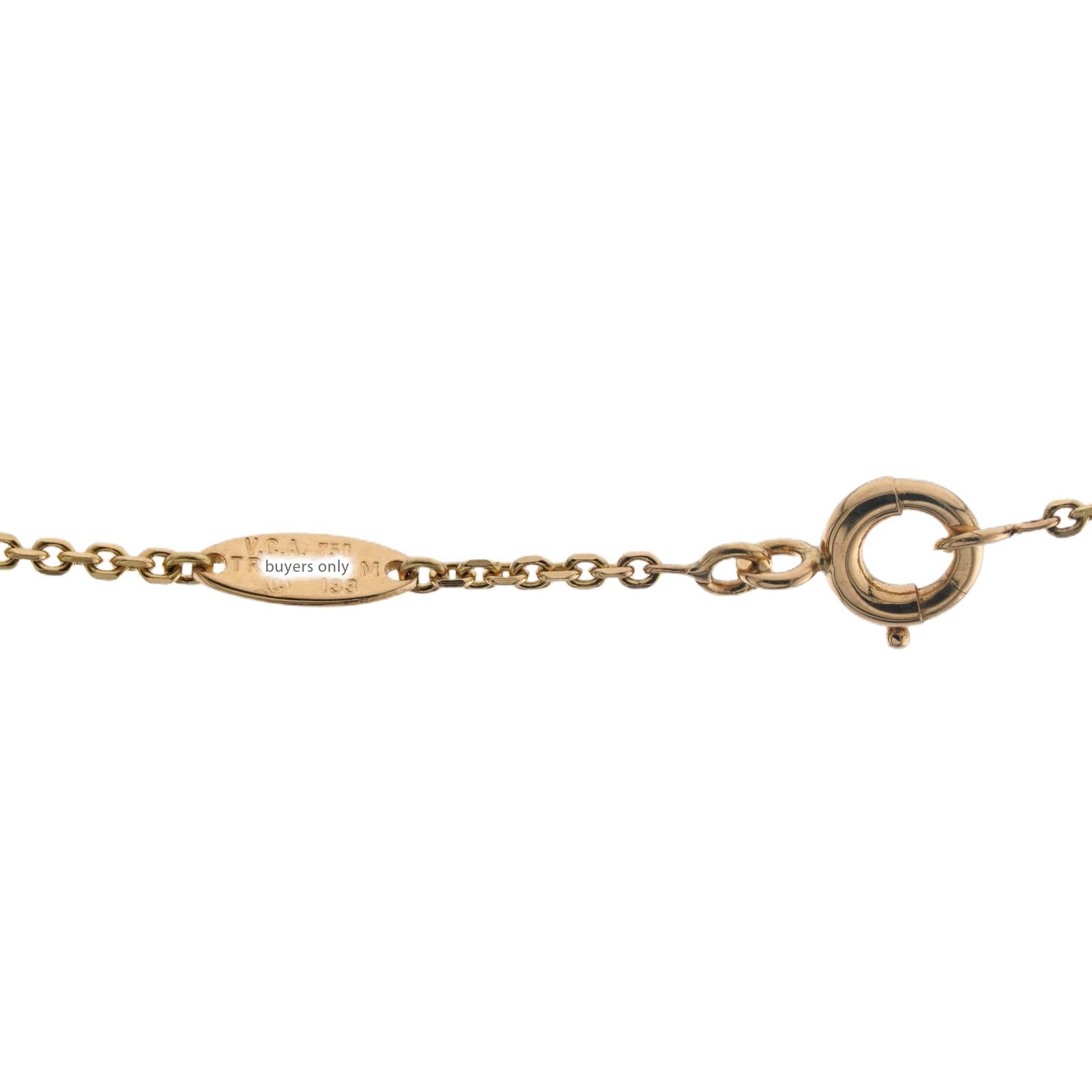 VAN CLEEF & ARPELS Collana con ciondolo in oro giallo Trefle Diamond in vendita 5