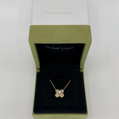 Van Cleef & Arpels Treflle 0.52ct Diamond 18k Yellow Gold Pendant Necklace