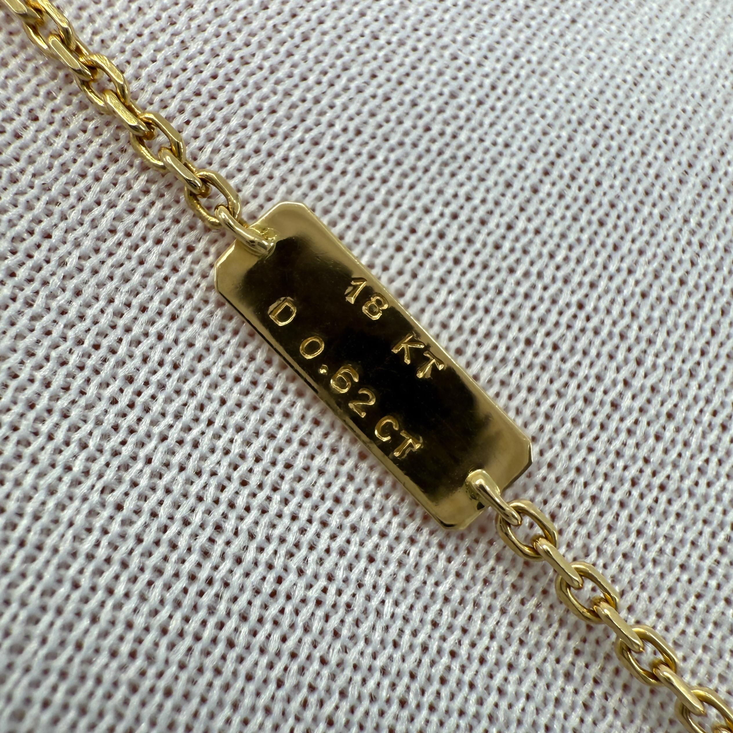 Van Cleef & Arpels Collana con ciondolo in oro giallo 18k con diamante da 0,52 carati in vendita 2