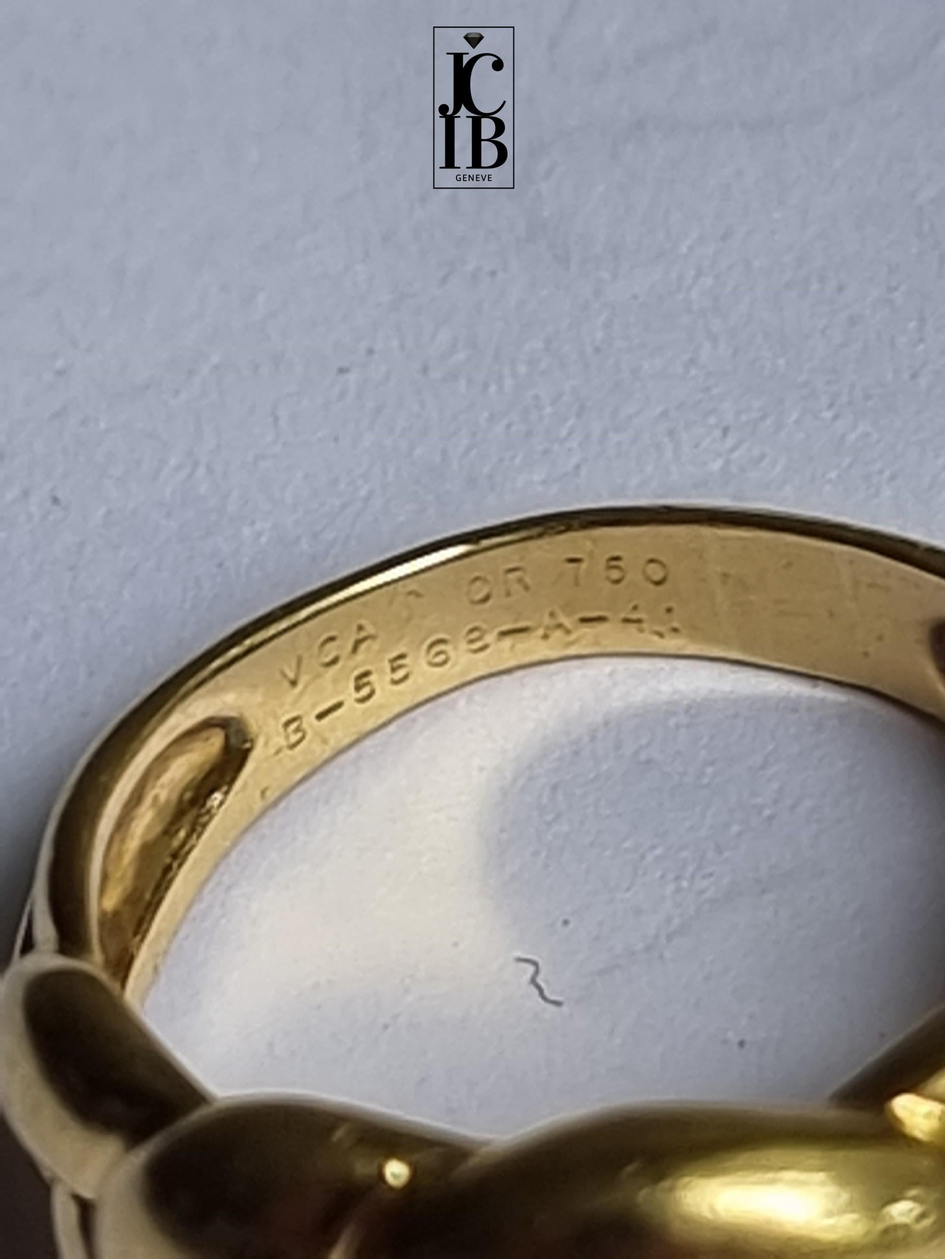 Taille ronde BAGUE DIAMANT OR JAUNE VAN CLEEF & ARPELS 