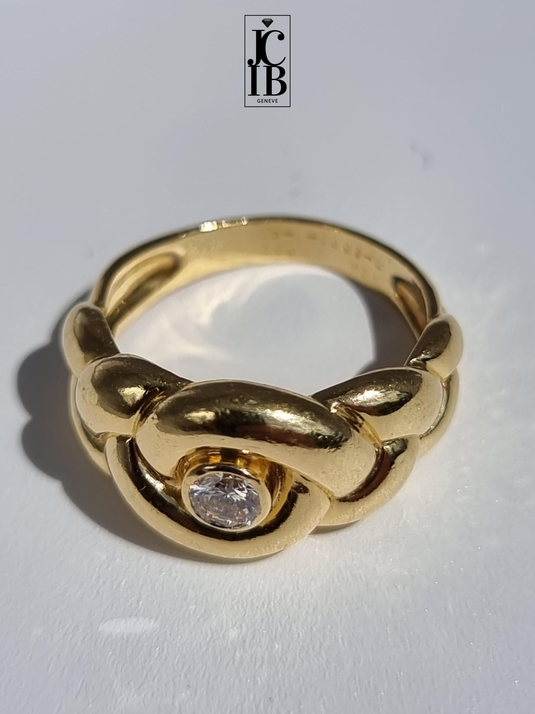 BAGUE DIAMANT OR JAUNE VAN CLEEF & ARPELS 