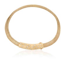 Van Cleef & Arpels Tubogas Diamond Yellow Gold Necklace