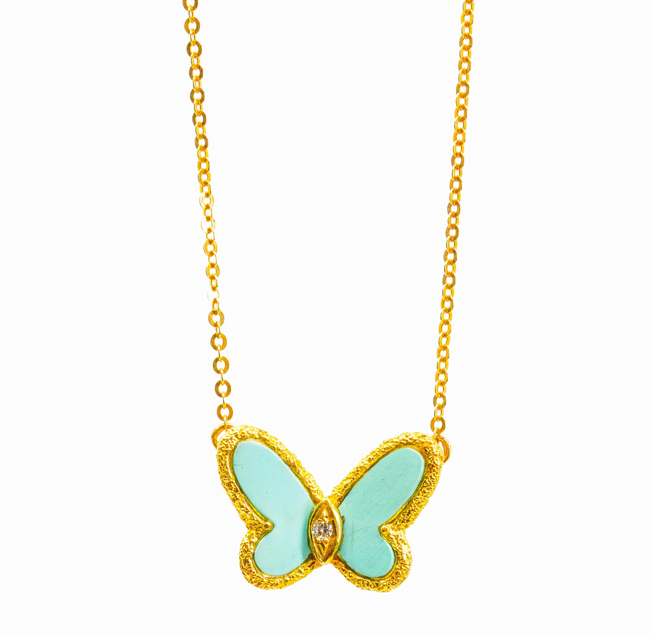 van cleef turquoise butterfly necklace