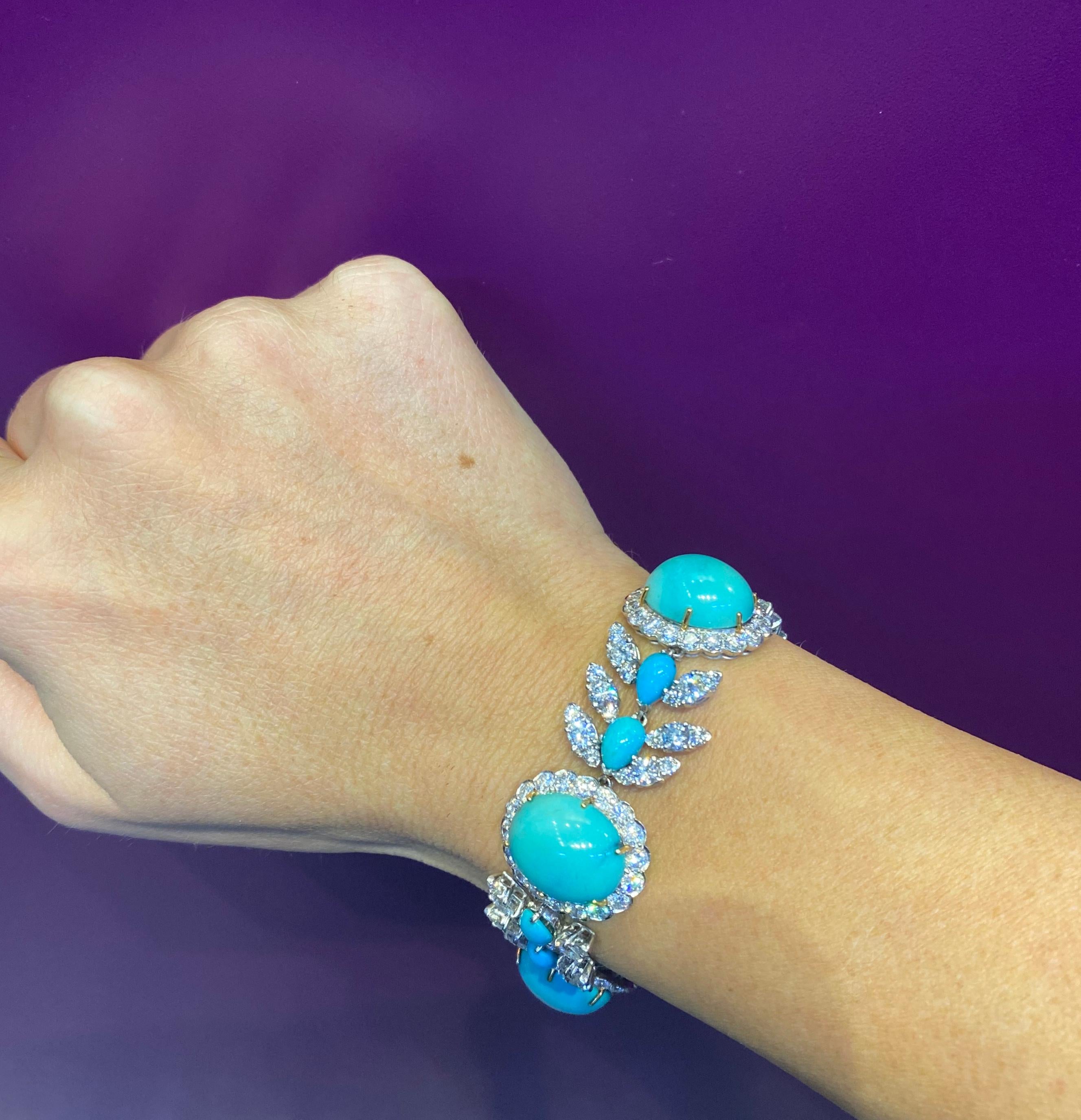 turquoise and diamond bracelet