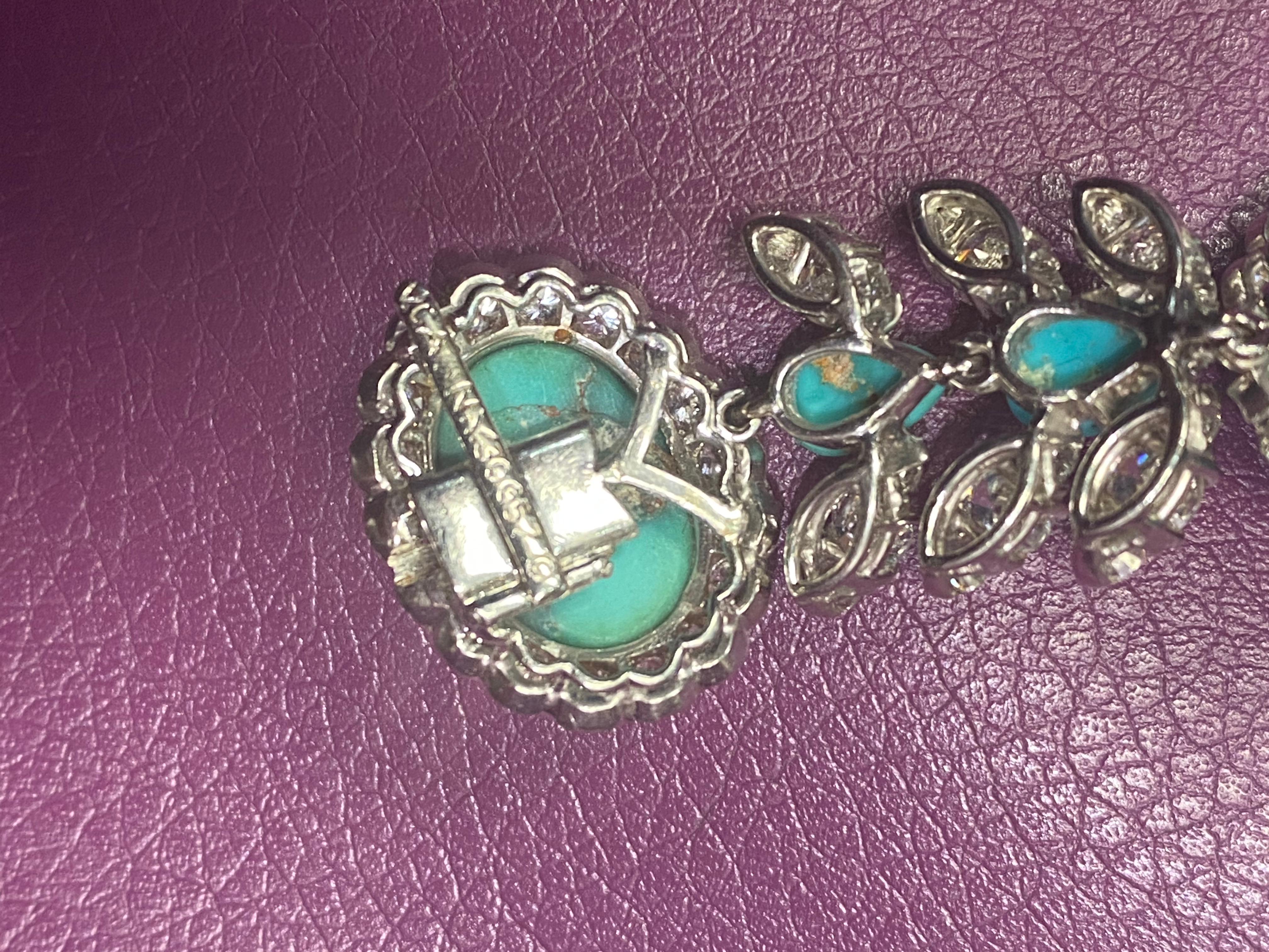 Women's Van Cleef & Arpels Turquoise & Diamond Bracelet