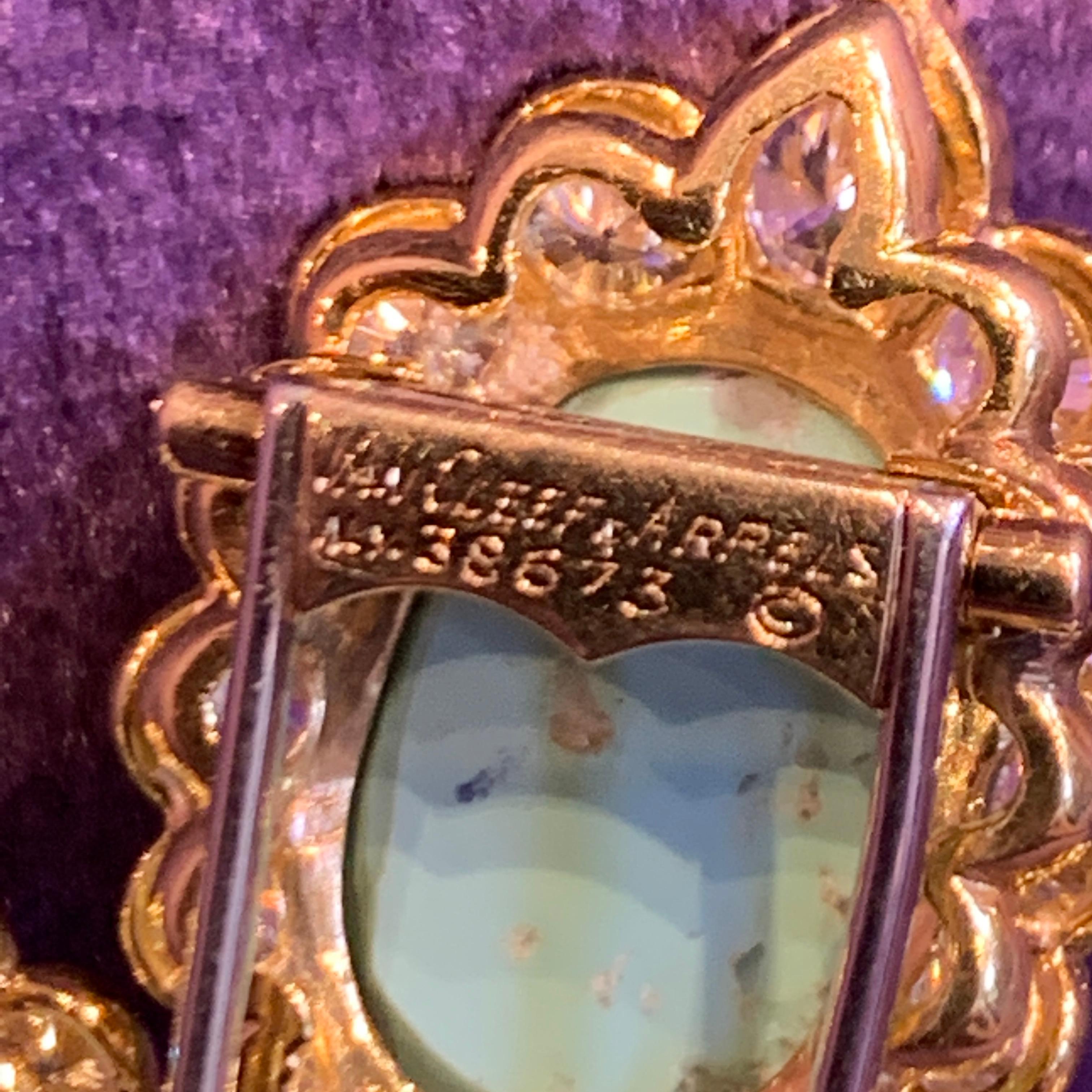 Van Cleef & Arpels Broche en turquoise et diamants Excellent état - En vente à New York, NY