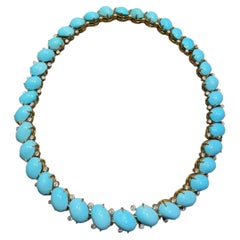 Van Cleef & Arpels Turquoise & Diamond Convertible Necklace