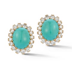 Van Cleef & Arpels Turquoise & Diamond Earrings