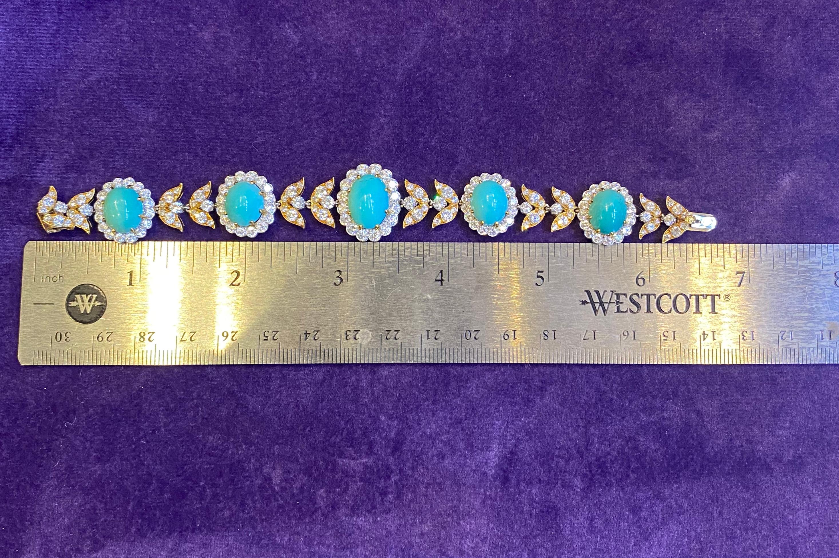 Van Cleef & Arpels Halskette mit Türkis und Diamanten 6