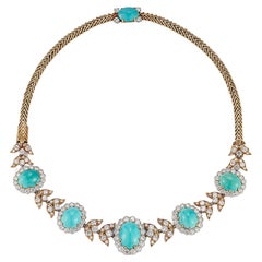 Van Cleef & Arpels Halskette mit Türkis und Diamanten