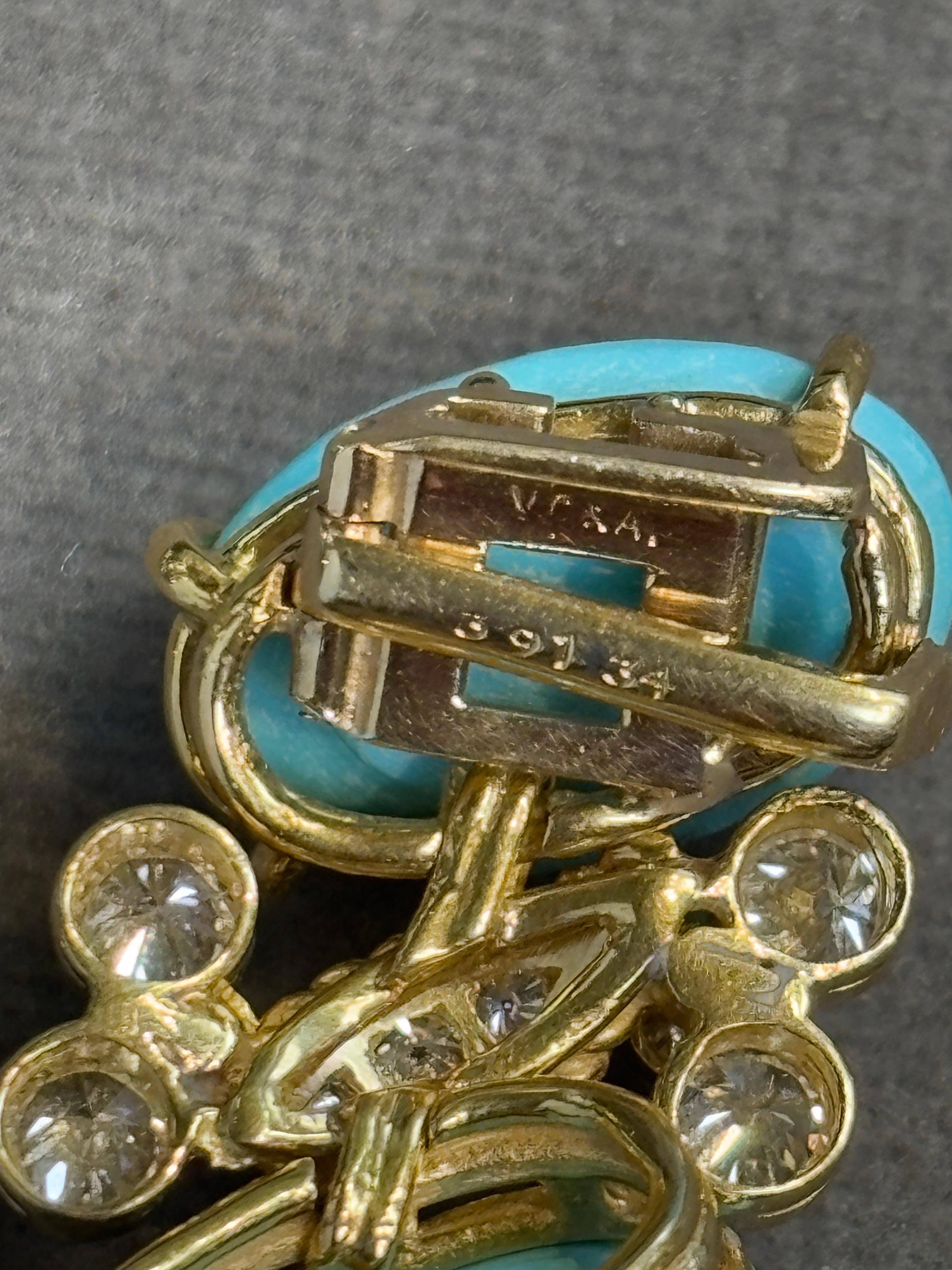 Van Cleef & Arpels Set di turchesi e diamanti in vendita 5