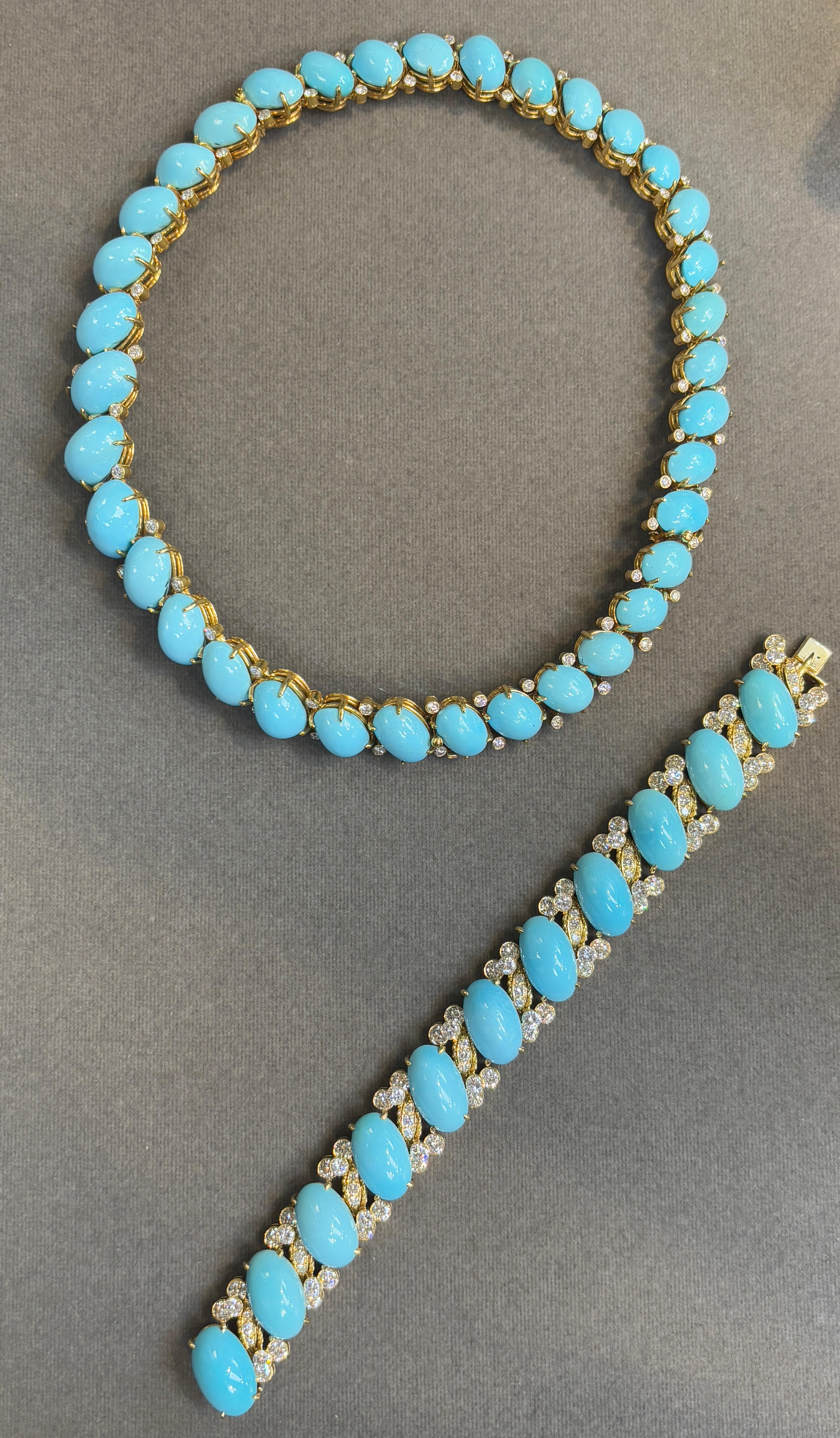 Van Cleef & Arpels Set di turchesi e diamanti in vendita 6