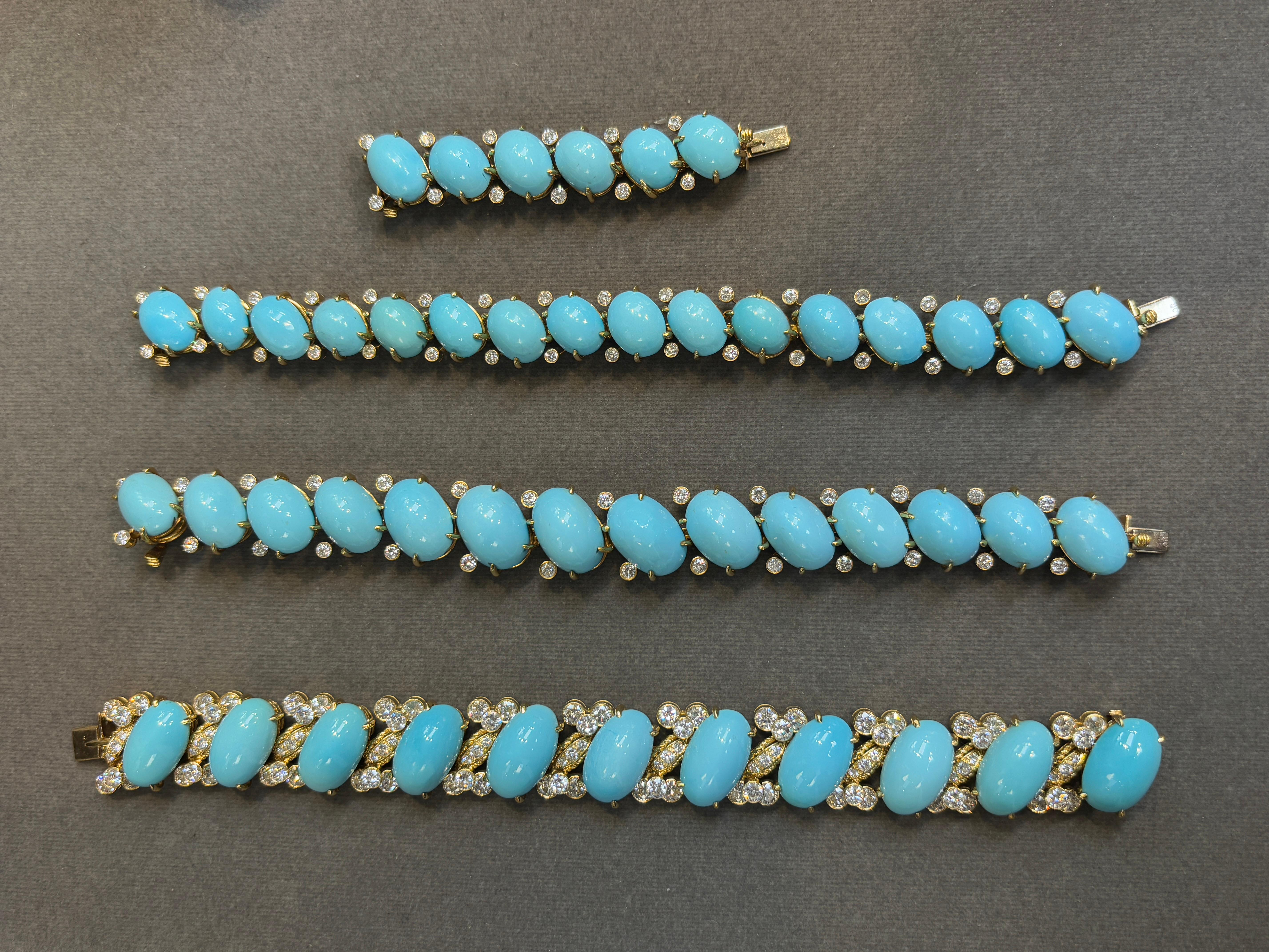 Van Cleef & Arpels Set di turchesi e diamanti in vendita 10