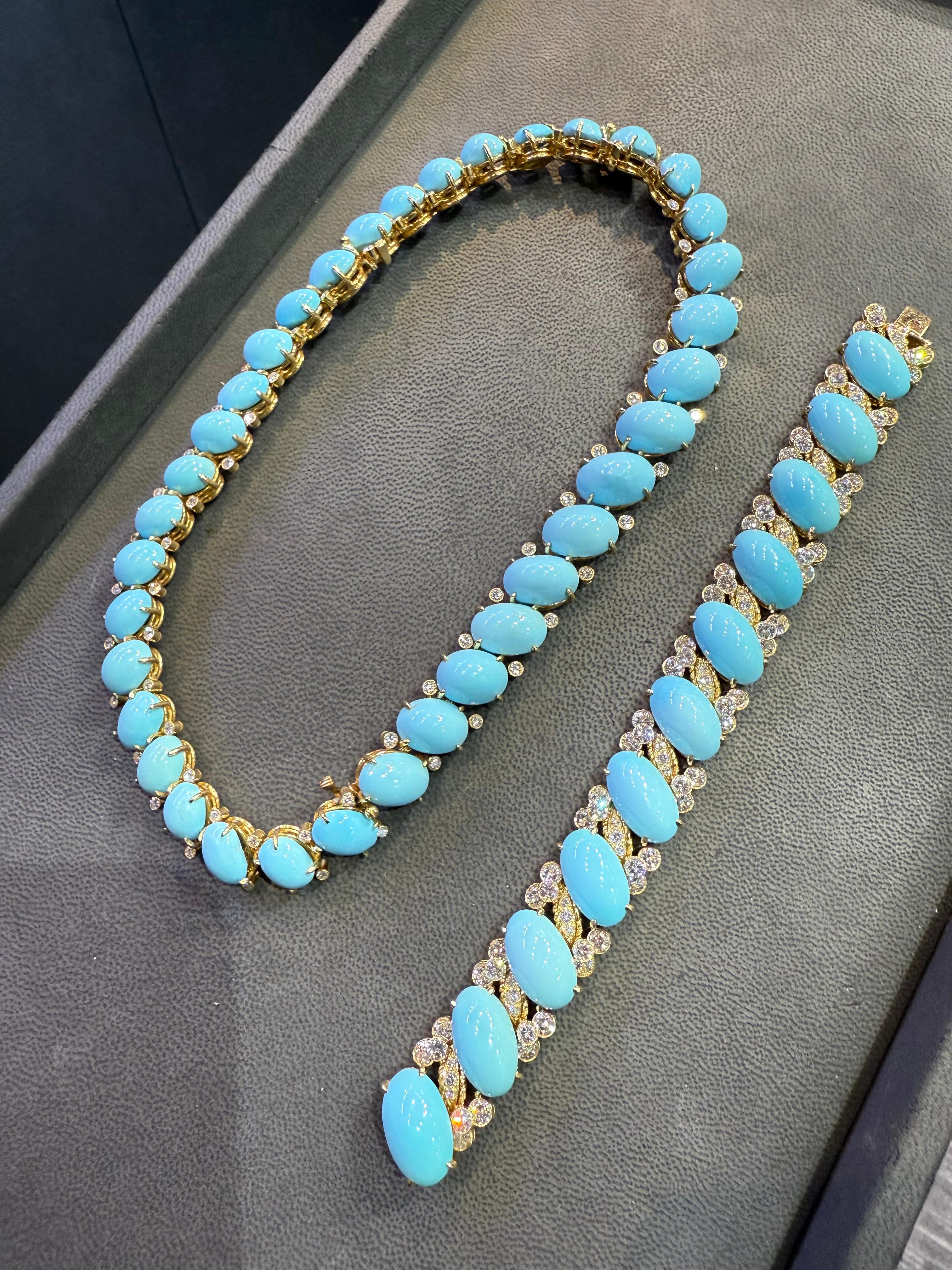 Van Cleef & Arpels Set di turchesi e diamanti in vendita 12