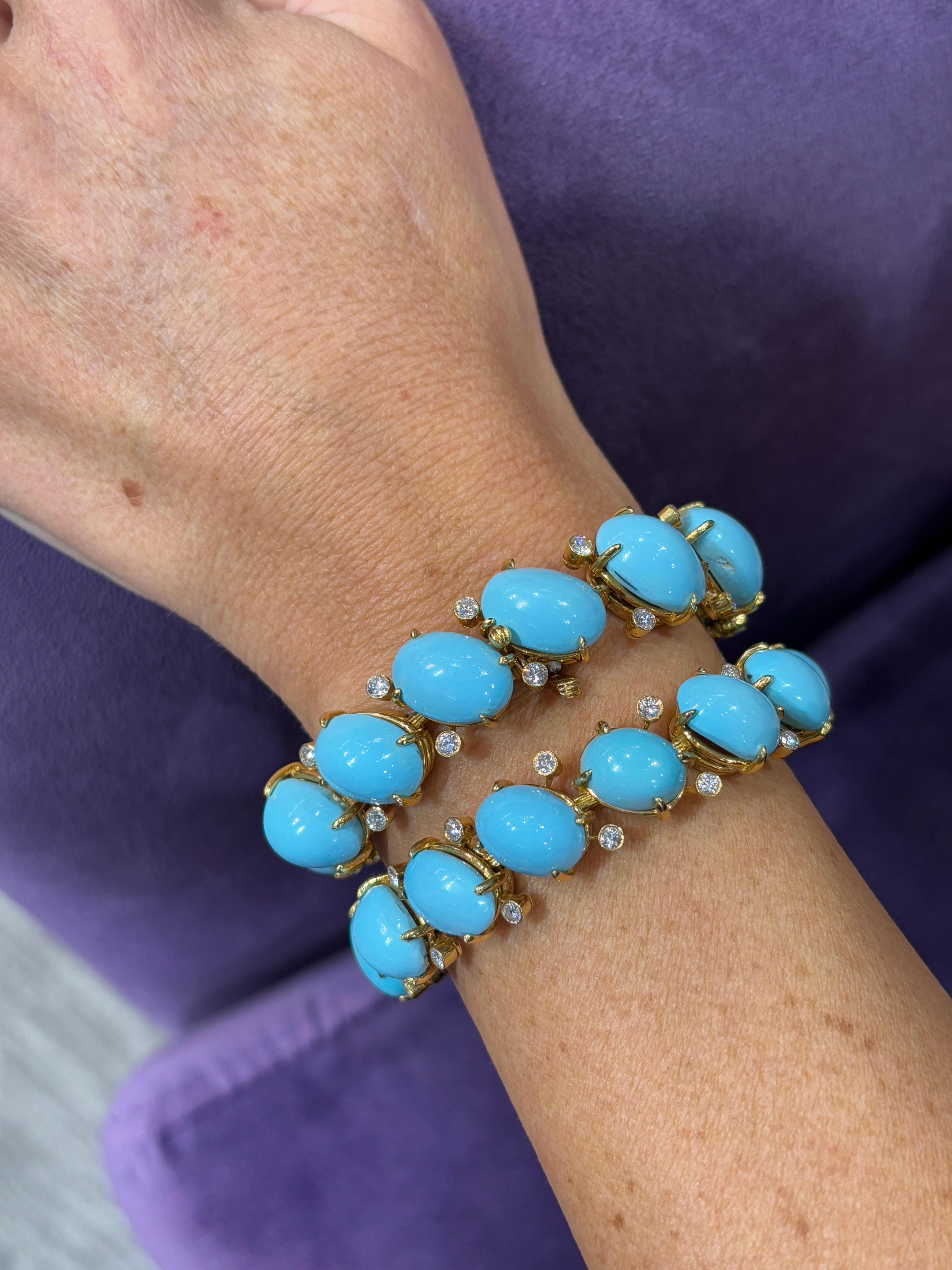 Van Cleef & Arpels Set di turchesi e diamanti In condizioni ottime in vendita a New York, NY