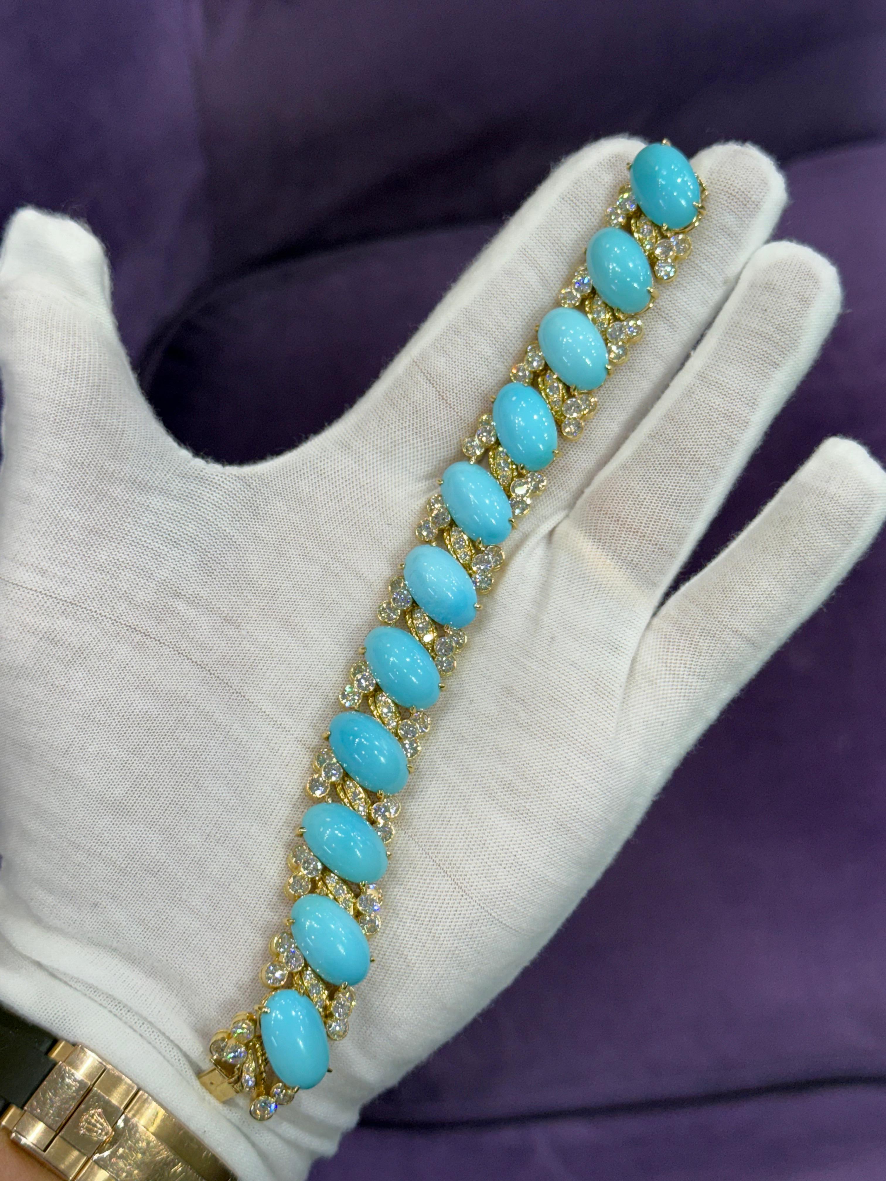 Van Cleef & Arpels Set di turchesi e diamanti in vendita 2