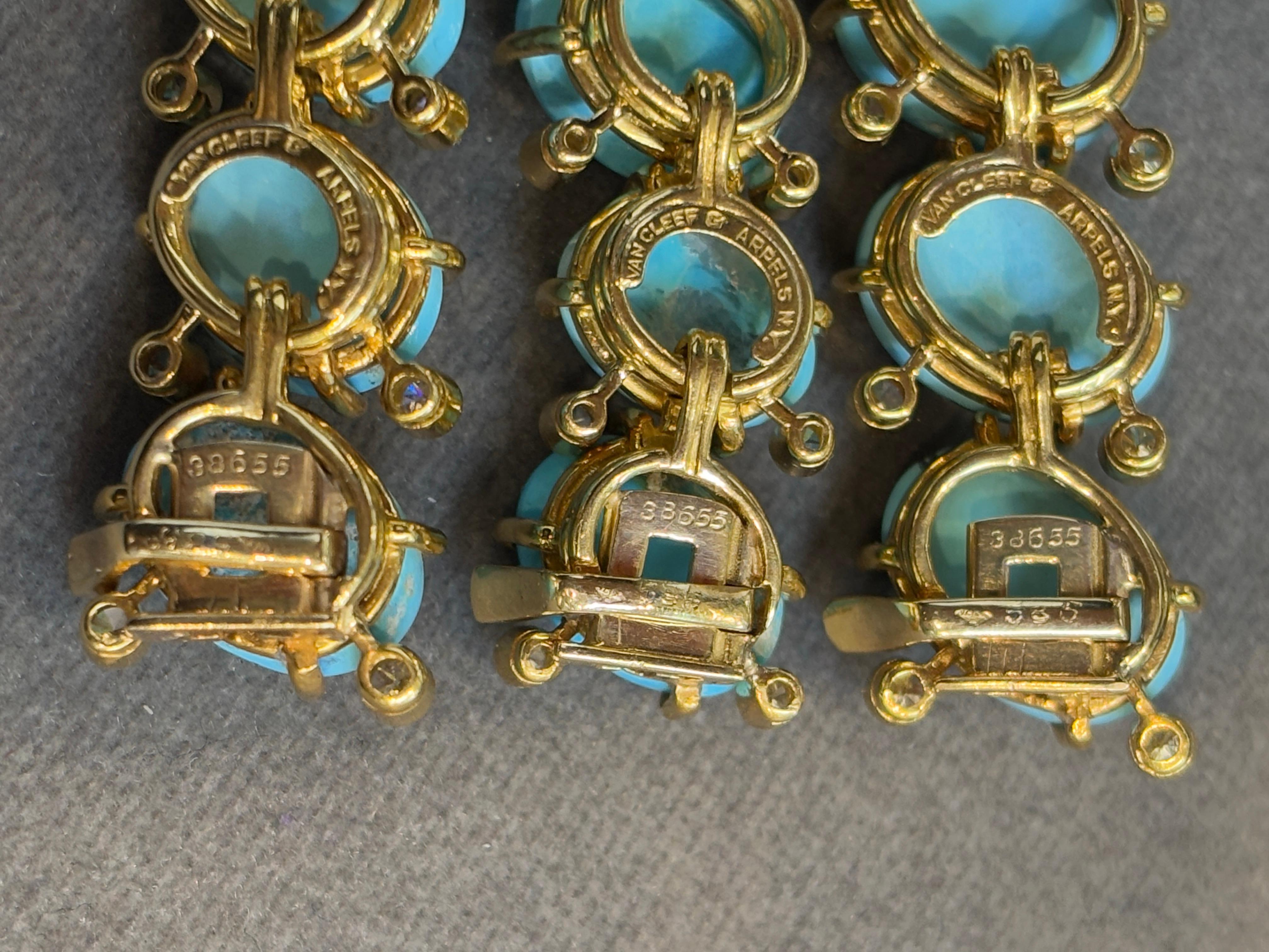 Van Cleef & Arpels Set di turchesi e diamanti in vendita 4
