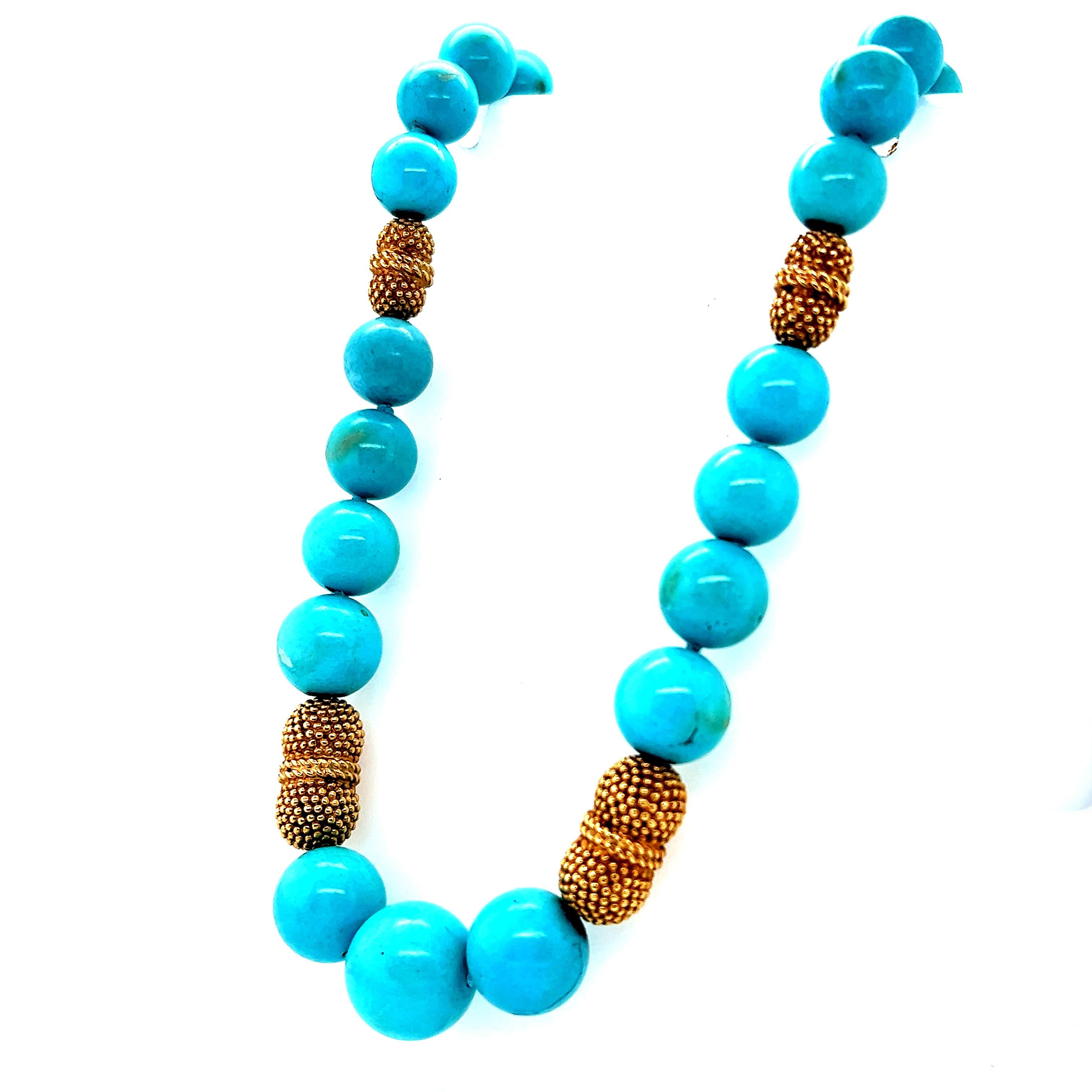 big gold beads necklace