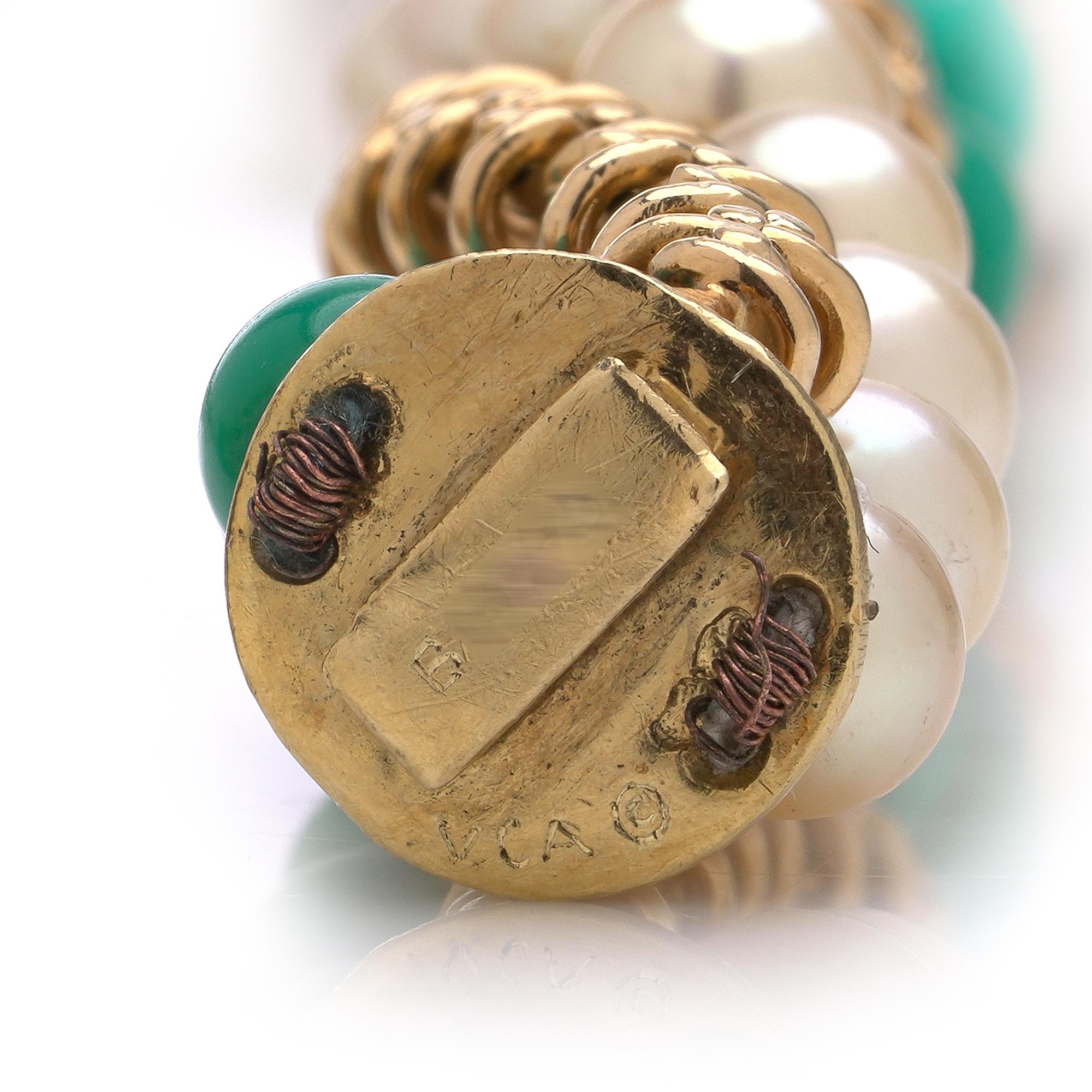 Collana Van Cleef & Arpels in turchese, perle e oro, circa anni '60-'70 in vendita 1