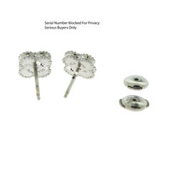Van Cleef & Arpels Turquoise Sweet Alhambra Clover 18k White Gold Mini Ear Studs