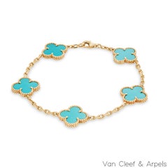 Van Cleef & Arpels Turquoise Vintage Alhambra Bracelet VCARA4200