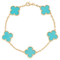 Van Cleef & Arpels Turquoise Vintage Alhambra Bracelet VCARA4200