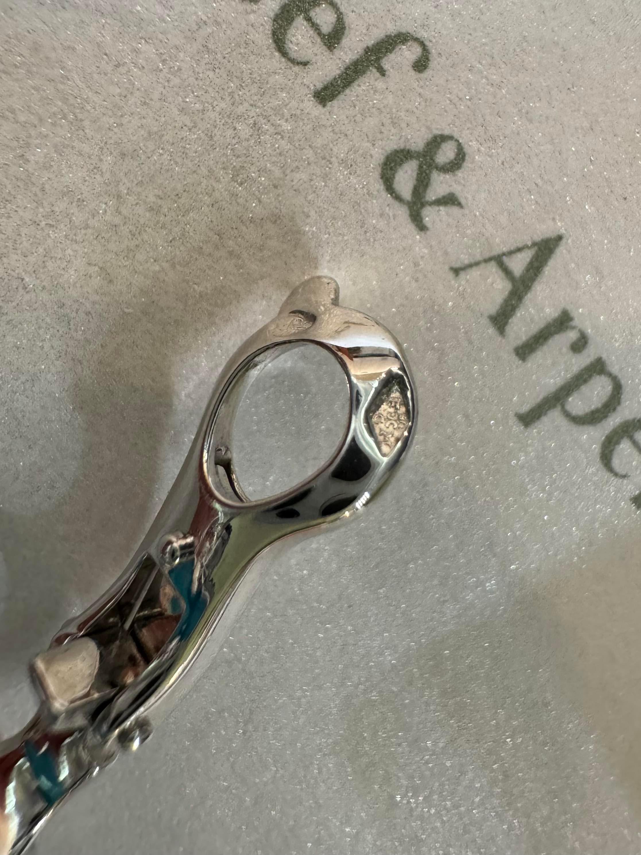 Van Cleef & Arpels Turquoise Vintage Alhambra Earrings, White Gold 11