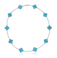 Van Cleef & Arpels  Türkis 'Vintage Alhambra' Halskette.
