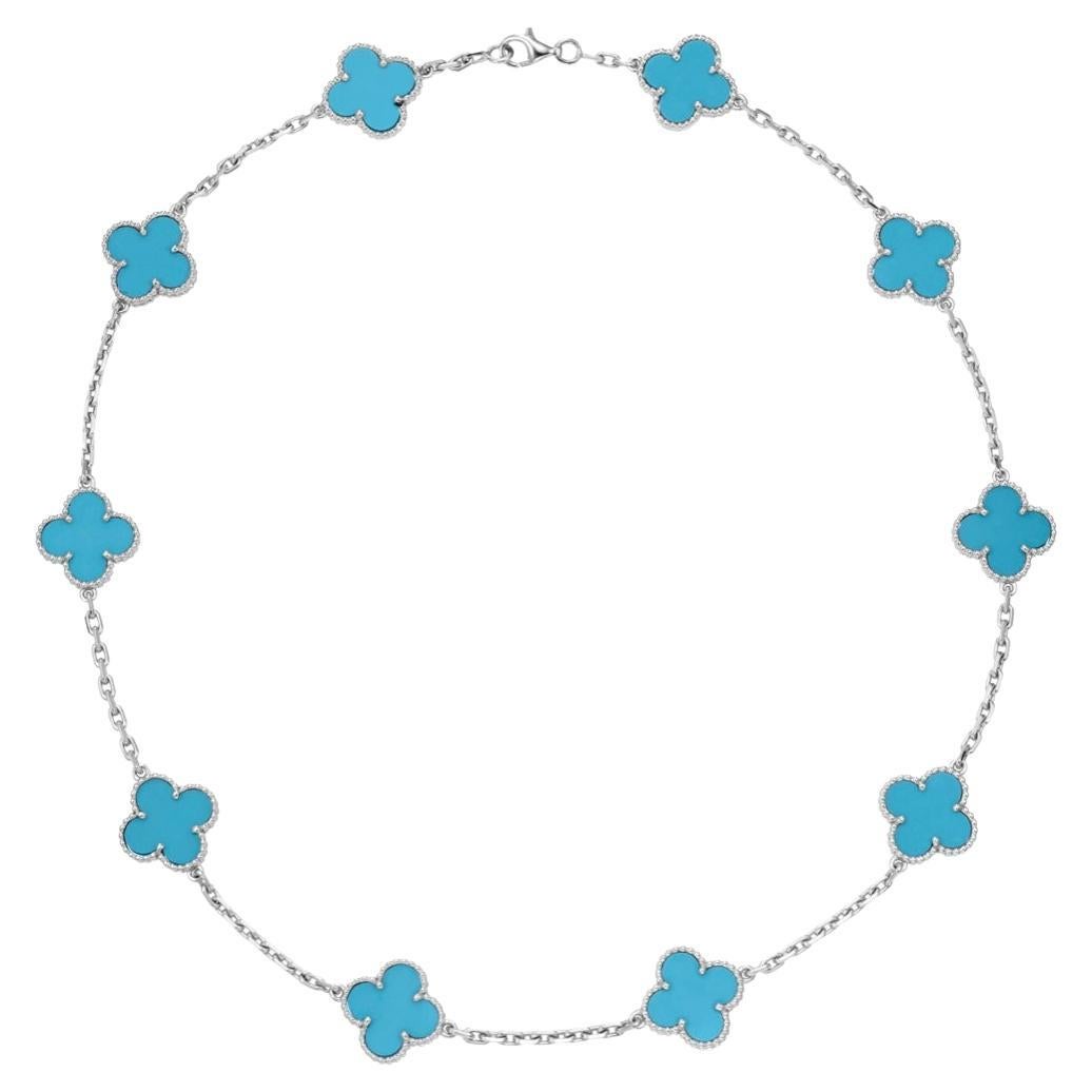 Van Cleef & Arpels  Türkis 'Vintage Alhambra' Halskette.