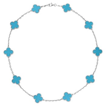Van Cleef & Arpels  Turquoise Alhambra Necklace, 1990s