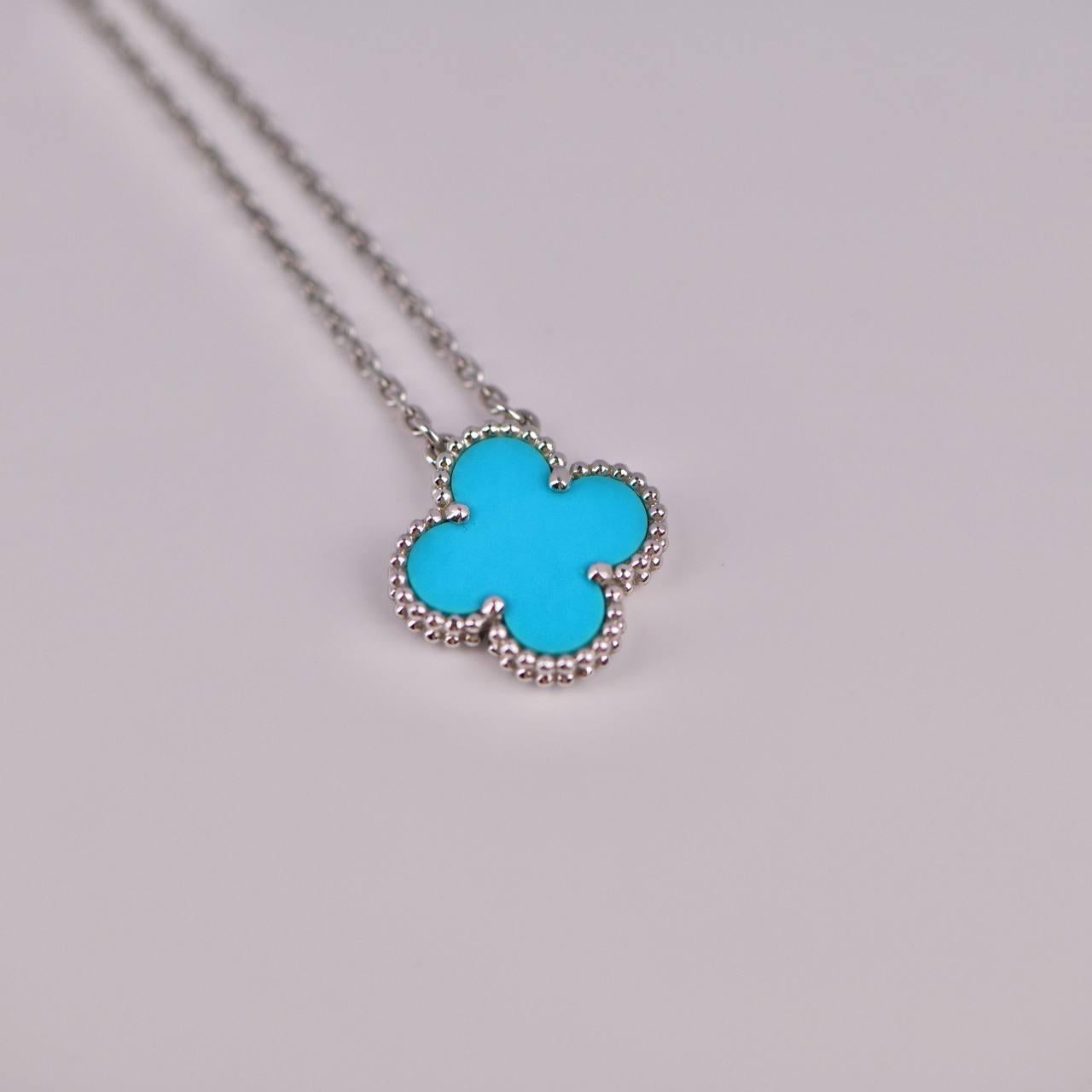 teal van cleef necklace