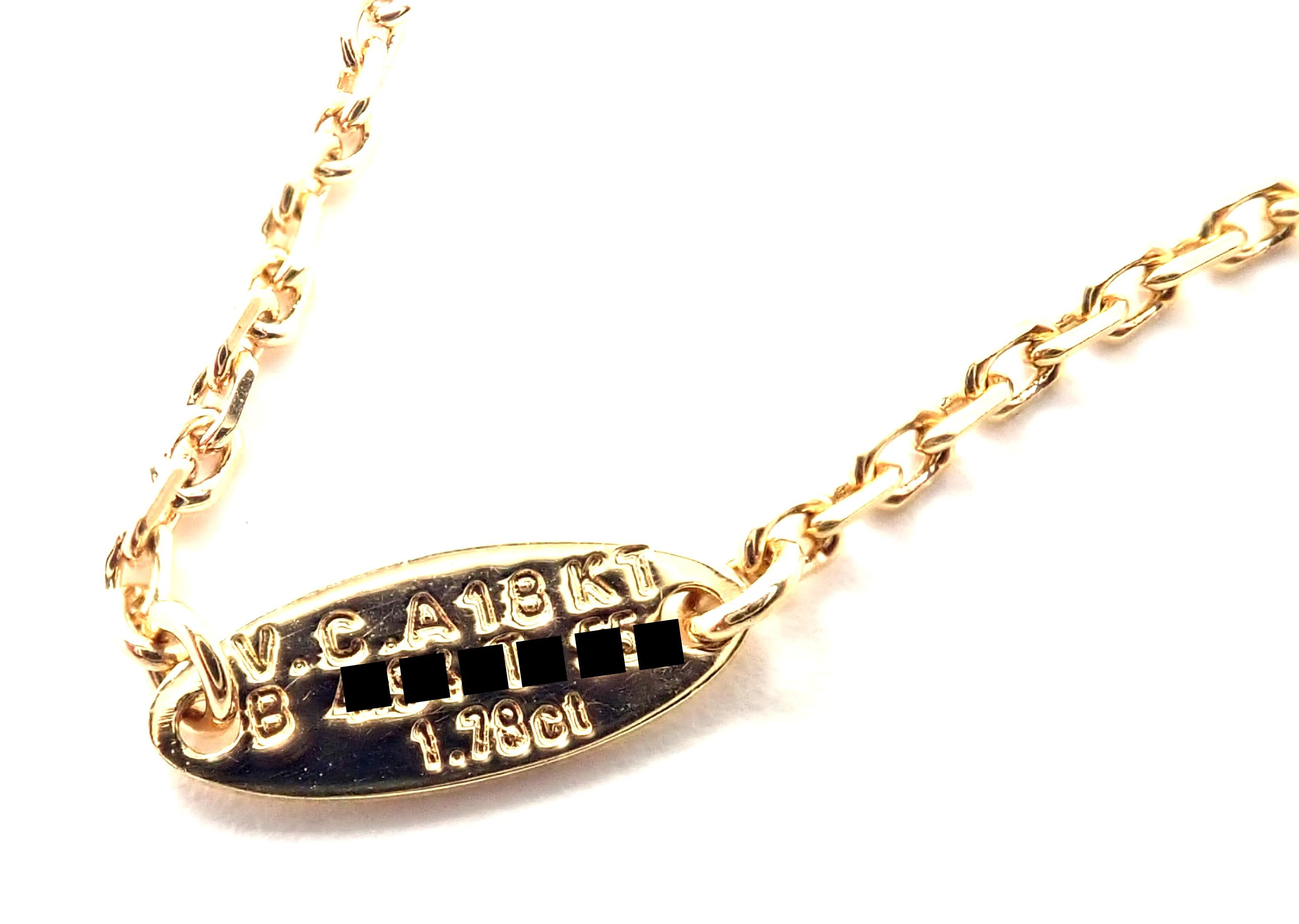 Van Cleef & Arpels Türkis Vintage Alhambra Gelbgold-Anhänger Halskette im Zustand „Hervorragend“ in Southampton, PA