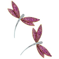 Van Cleef & Arpels Twin Dragonfly Brooch Pins