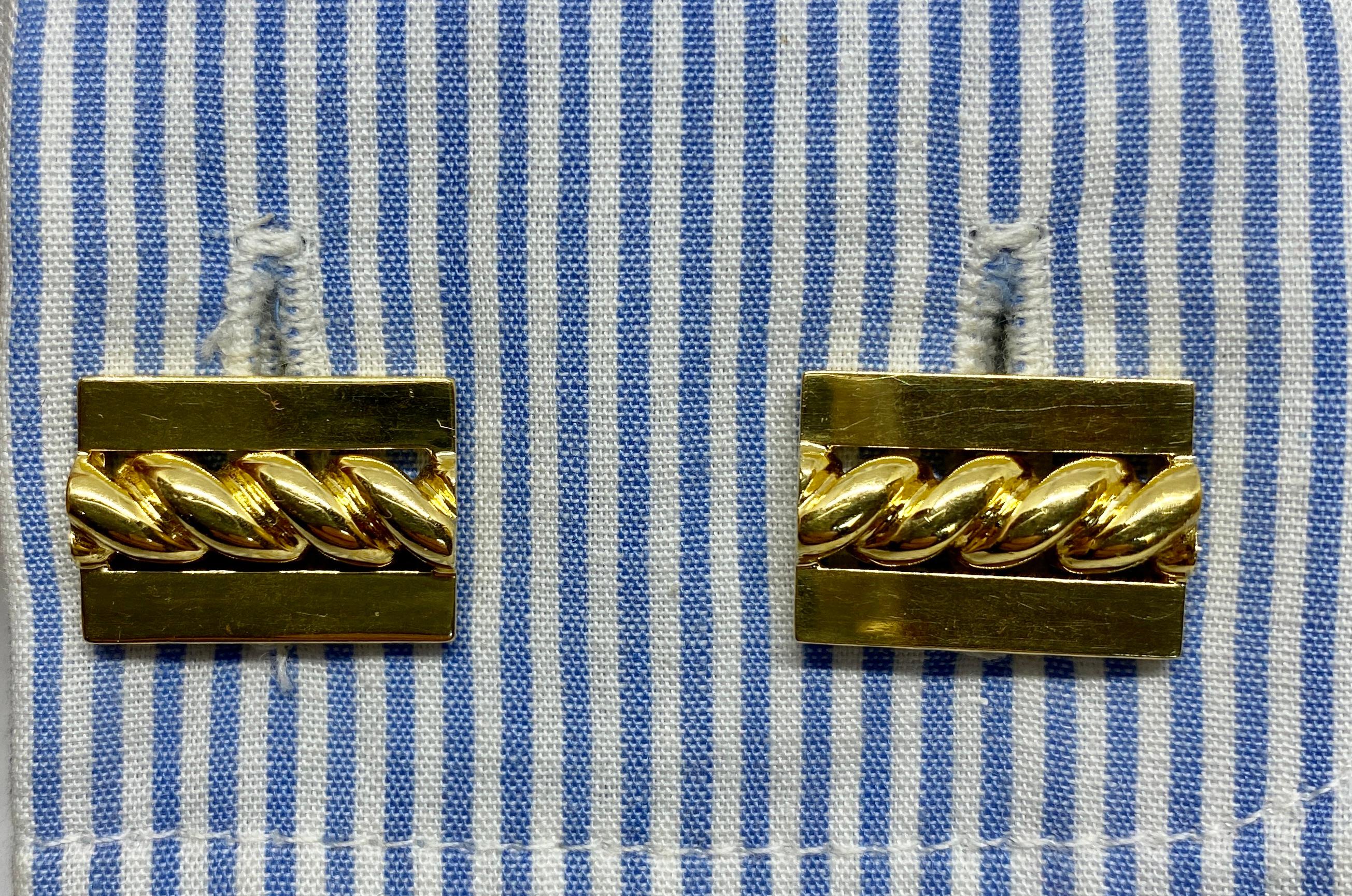 18k gold cufflinks