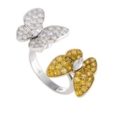 Van Cleef & Arpels Two Butterfly Between the Finger 18K Gold Diamond and Yellow 