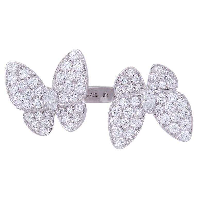 Van Cleef & Arpels 'Two Butterfly' Between the Finger Ring For Sale