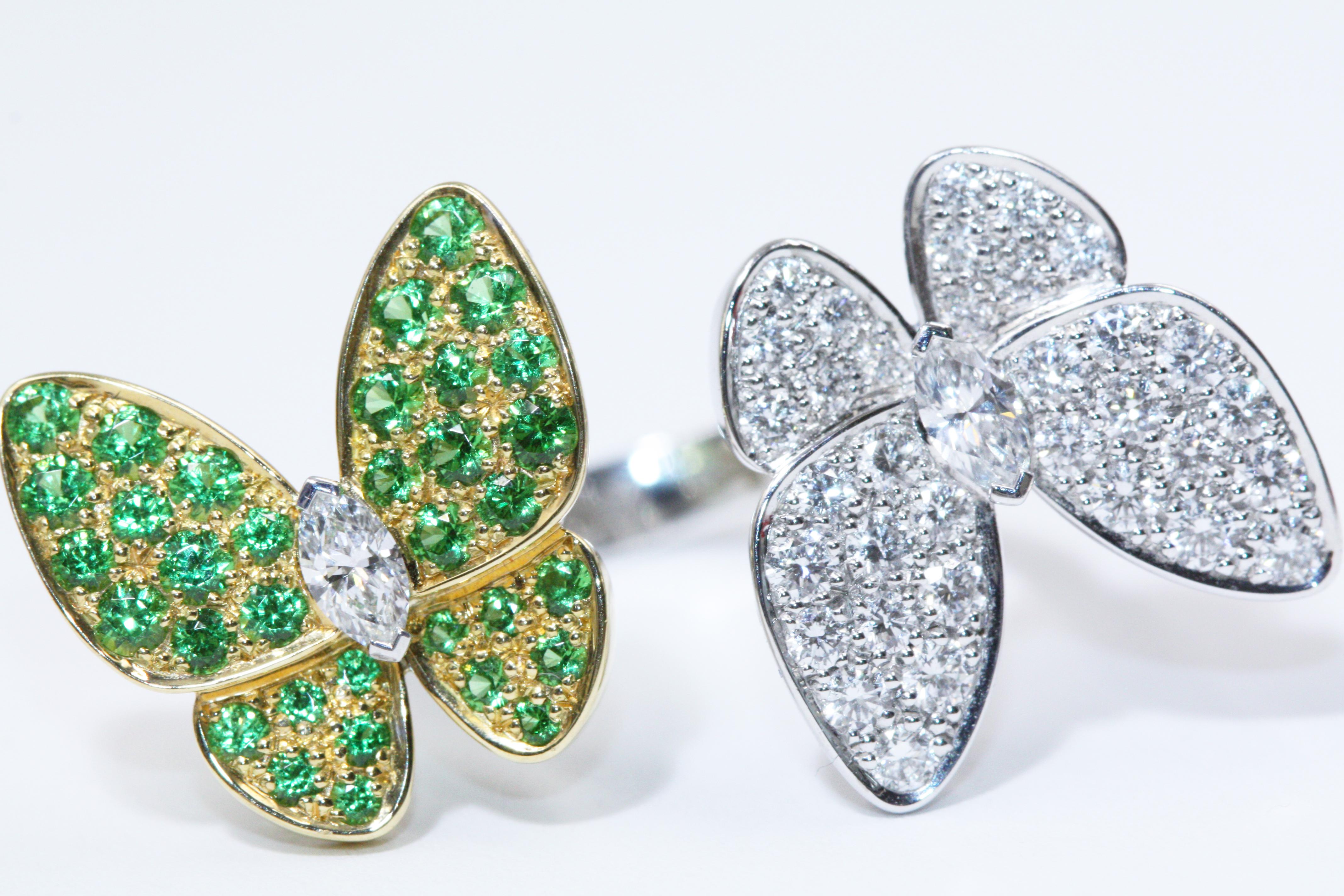 van cleef butterfly ring