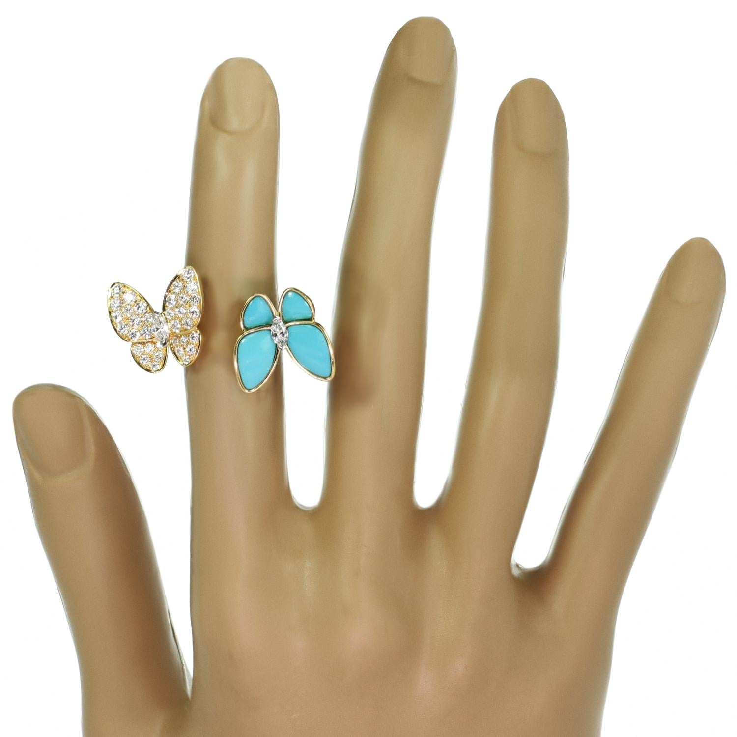 van cleef two butterfly ring
