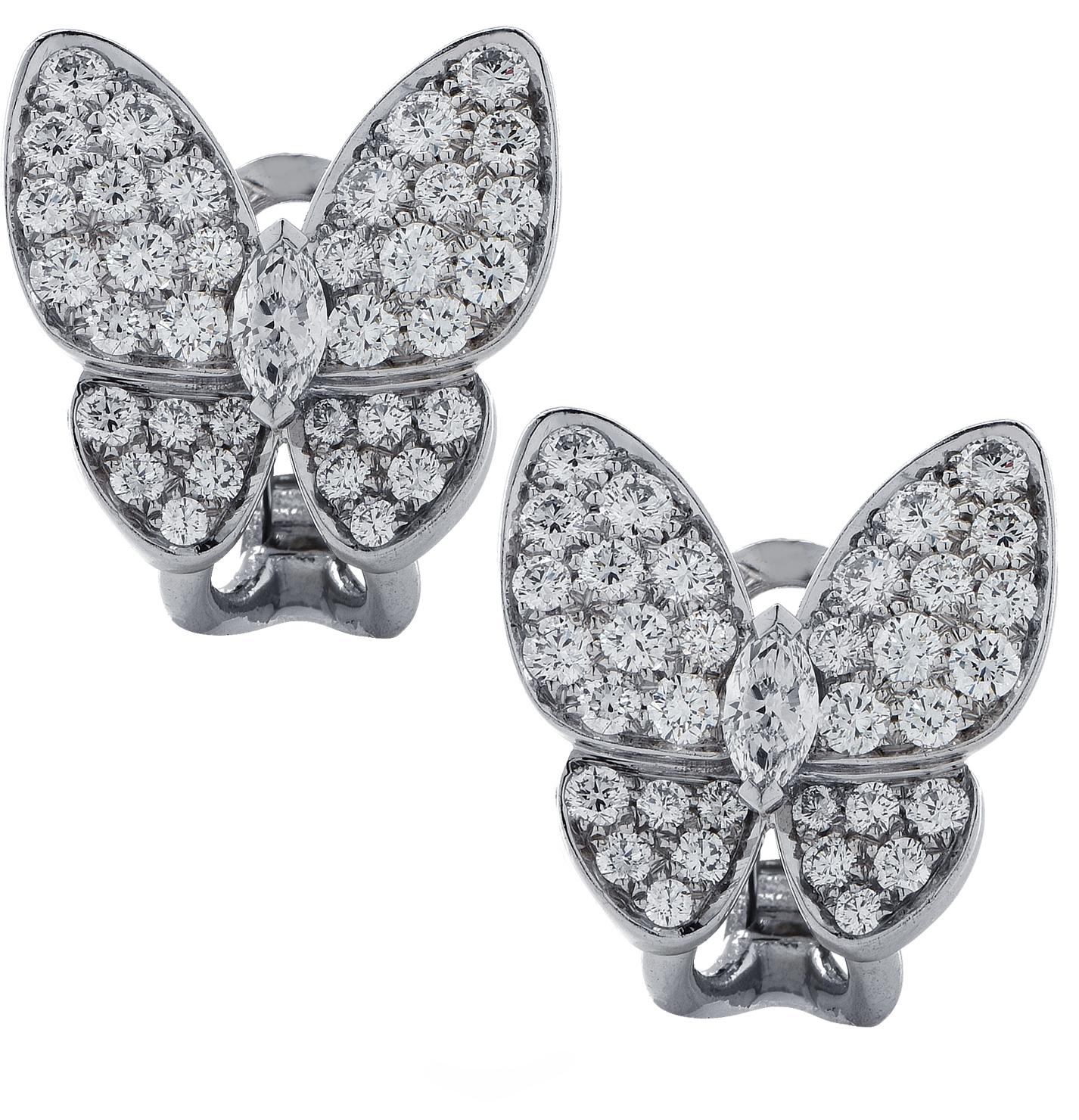 van cleef butterfly earrings