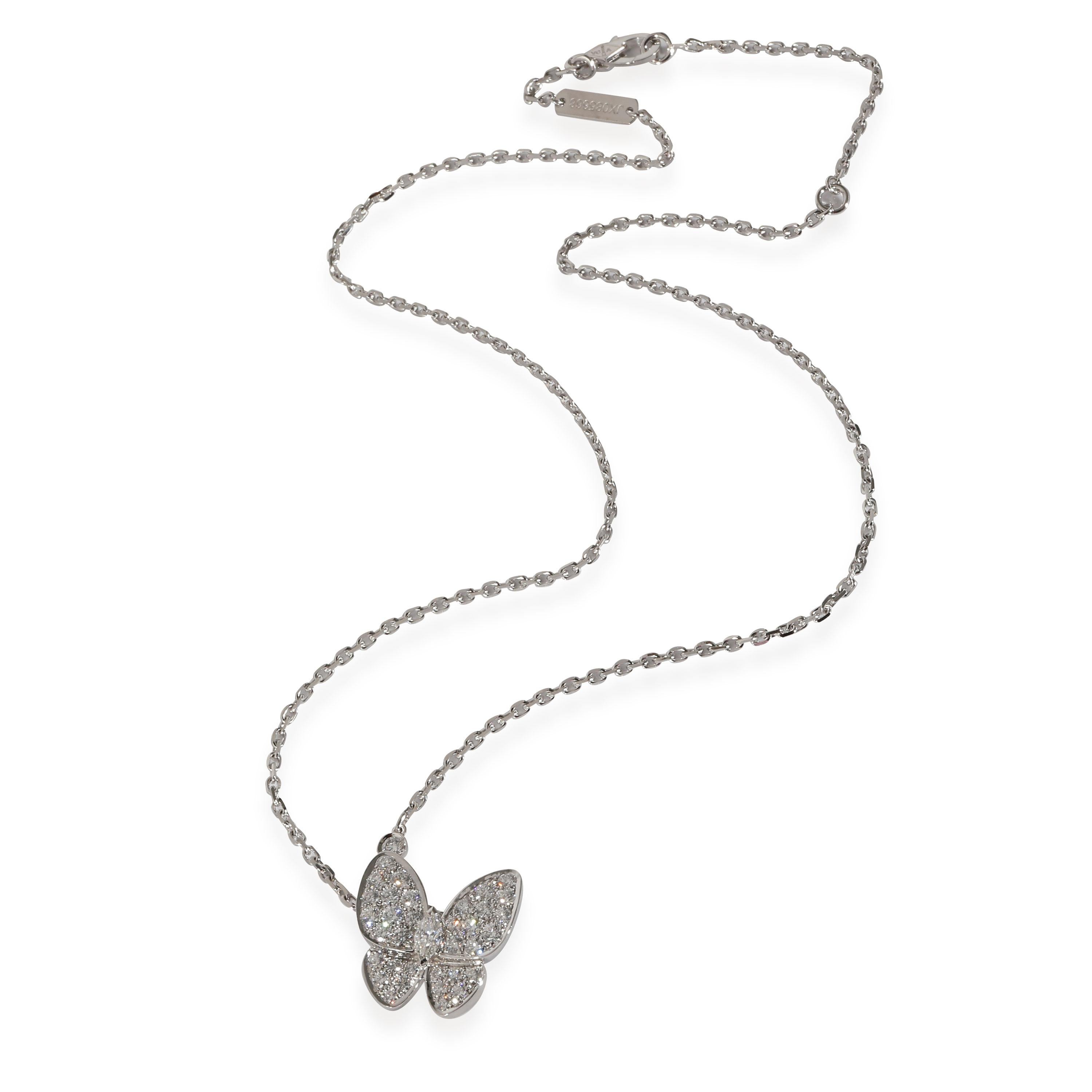 Van Cleef & Arpels Two Butterfly Diamond Pendant in 18k White Gold 0.88 CTW

PRIMARY DETAILS
SKU: 136301
Listing Title: Van Cleef & Arpels Two Butterfly Diamond Pendant in 18k White Gold 0.88 CTW
Condition Description: Retails for 16300 USD. In