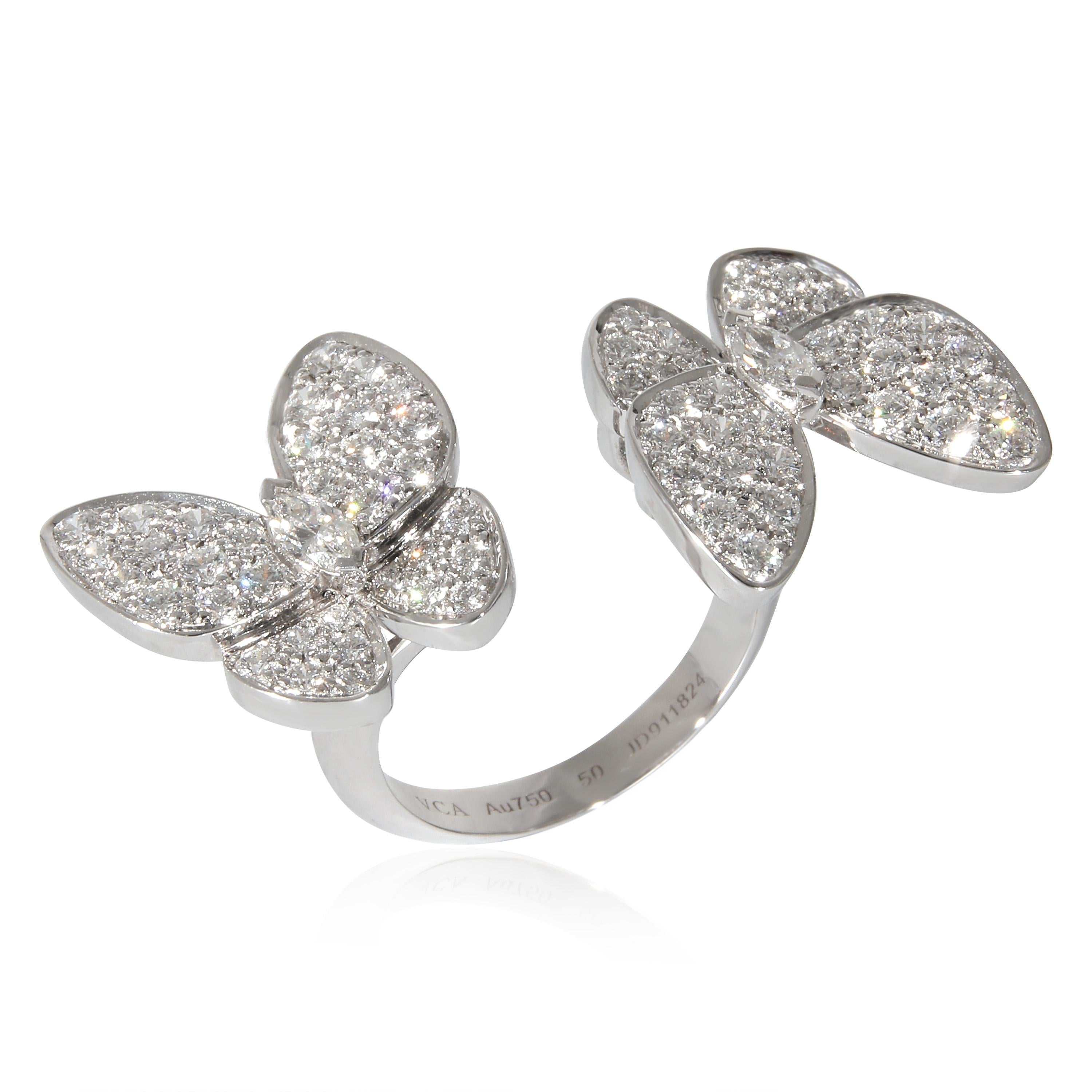 Van Cleef & Arpels Two Butterfly Diamond Ring in 18K White Gold 1.67 CTW

PRIMARY DETAILS
SKU: 133712
Listing Title: Van Cleef & Arpels Two Butterfly Diamond Ring in 18K White Gold 1.67 CTW
Condition Description: Retails for 29300 USD. In excellent