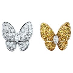 Van Cleef & Arpels Two Butterfly Earrings 