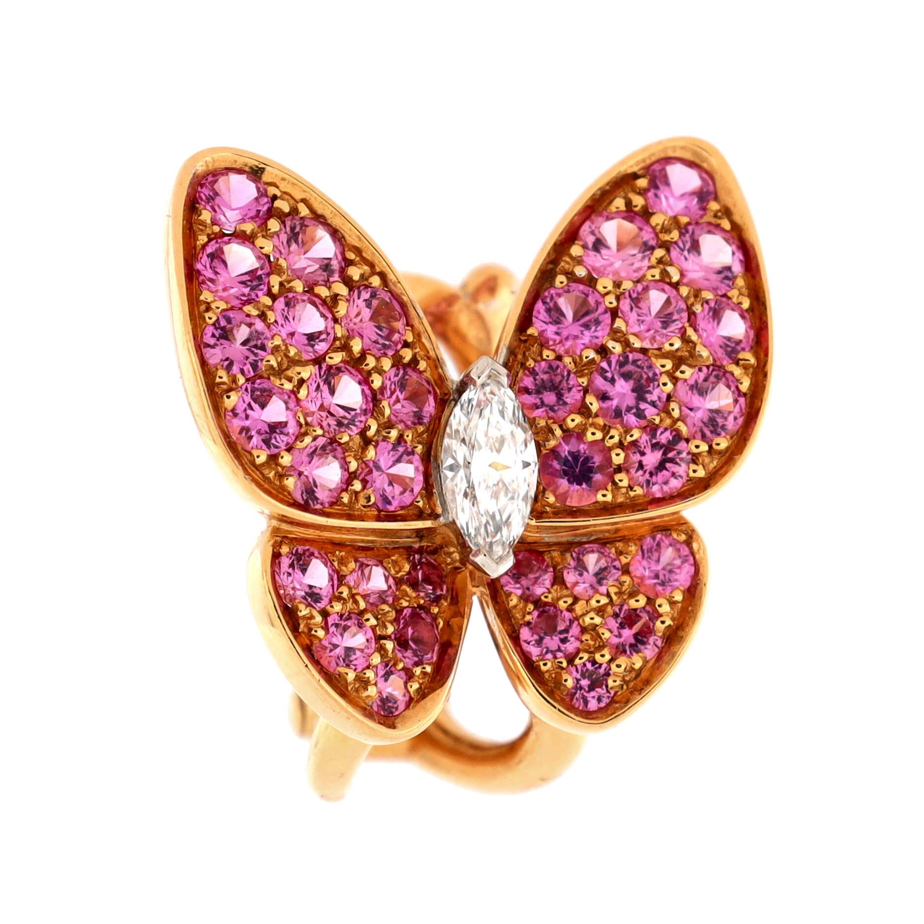 van cleef two butterfly earrings